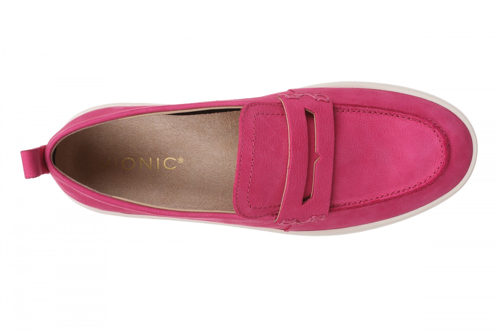 Vionic Uptown Resort Women's Slip-On Loafer Moc Casual Shoes - Fuchsia - Top