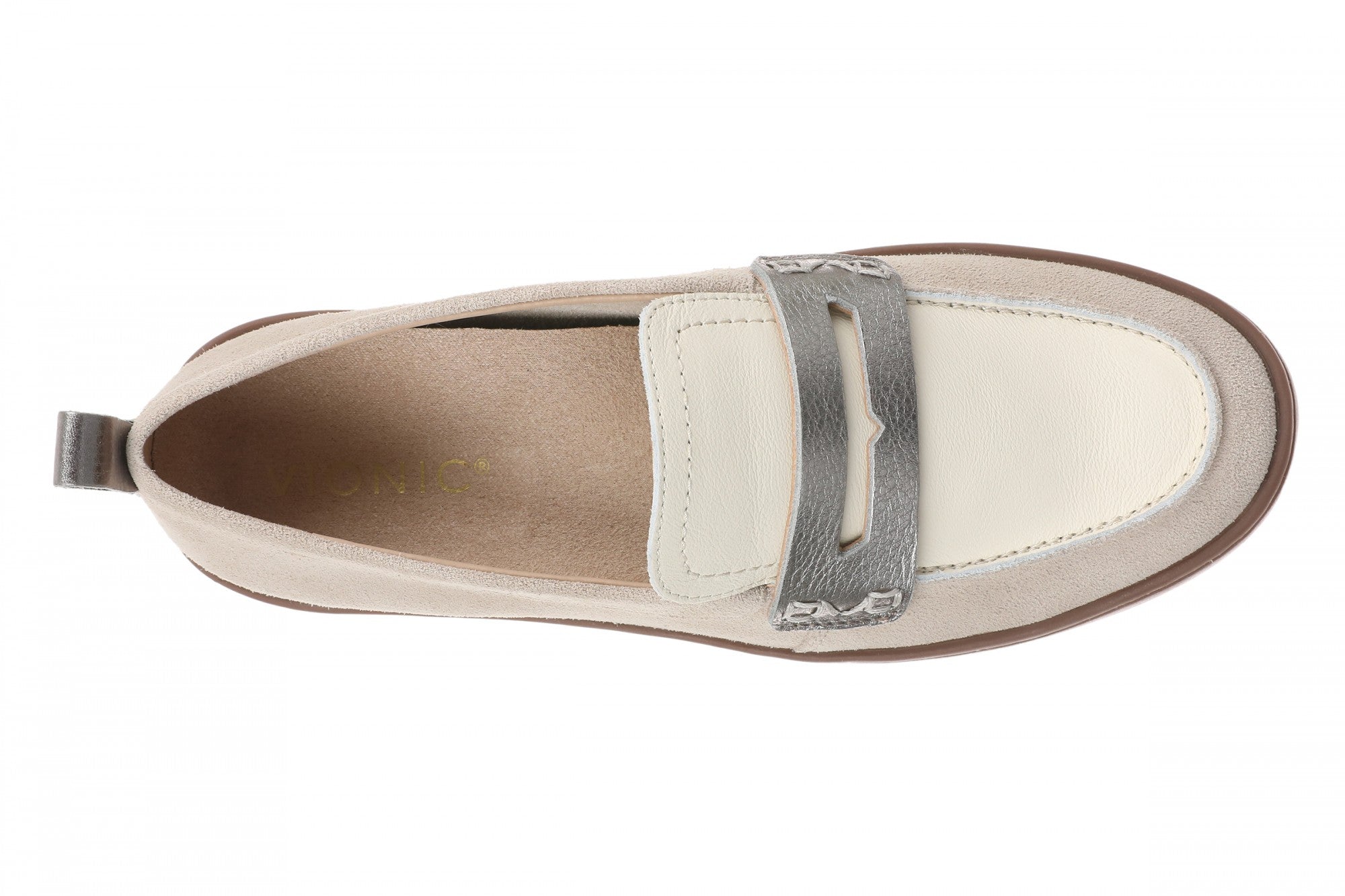 Vionic Uptown - Women's Orthotic Loafer - More Colors - Lucid Beige Multi - Top