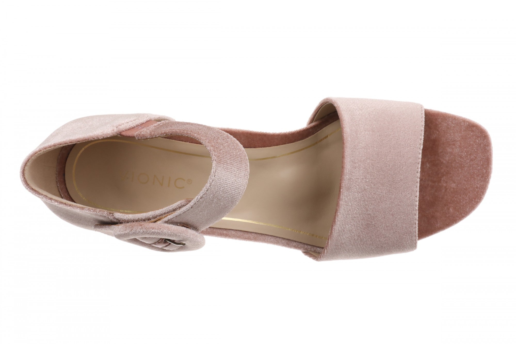 Vionic Chardonnay Women's Heeled Sandals - Stylish and Comfortable Quarter/Ankle/T-Strap Sandals - Cinder Rose - Top