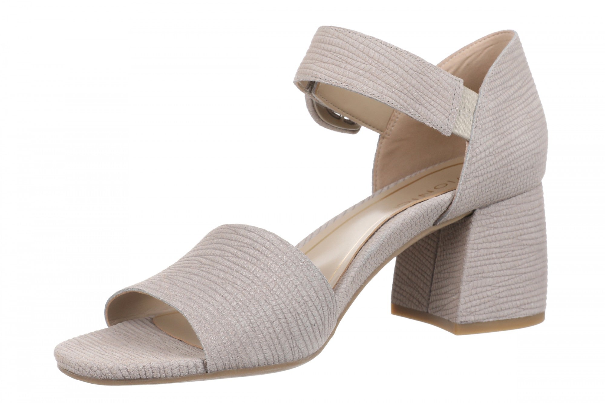 Vionic Chardonnay Women's Heeled Sandals - Stylish and Comfortable Quarter/Ankle/T-Strap Sandals - Cobblestone - Left angle