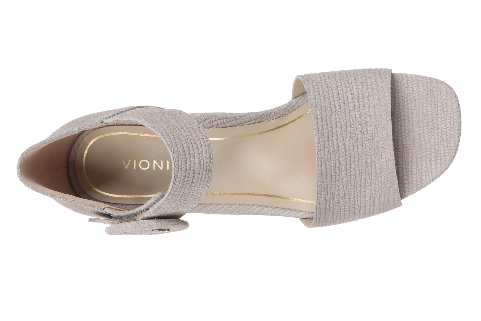 Vionic Chardonnay Women's Heeled Sandals - Stylish and Comfortable Quarter/Ankle/T-Strap Sandals - Cobblestone - Top