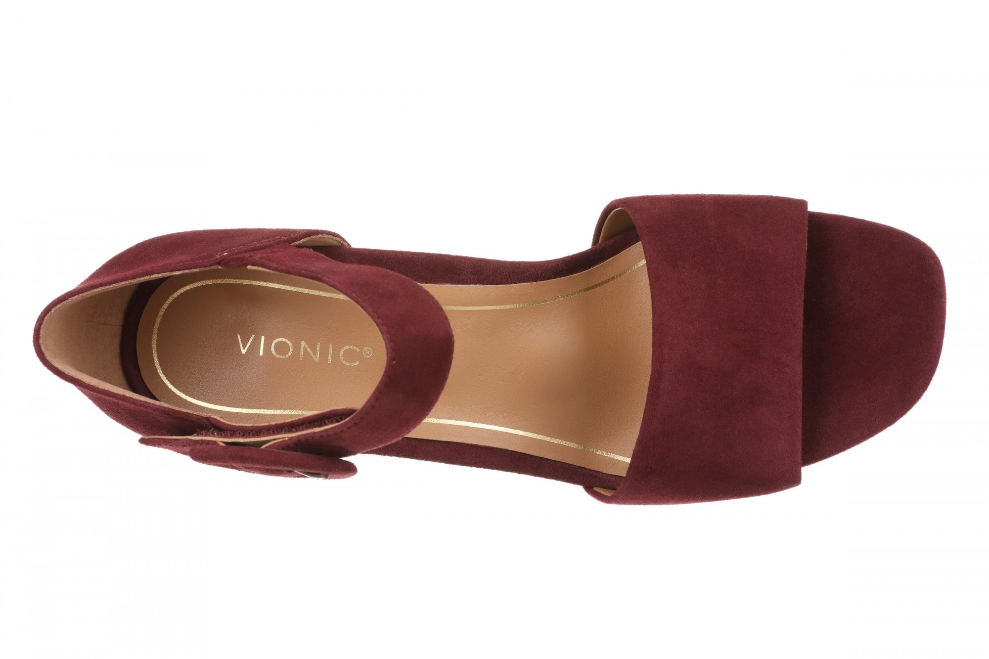 Vionic Chardonnay Women's Heeled Sandals - Stylish and Comfortable Quarter/Ankle/T-Strap Sandals - Cherry Jubilee - Top