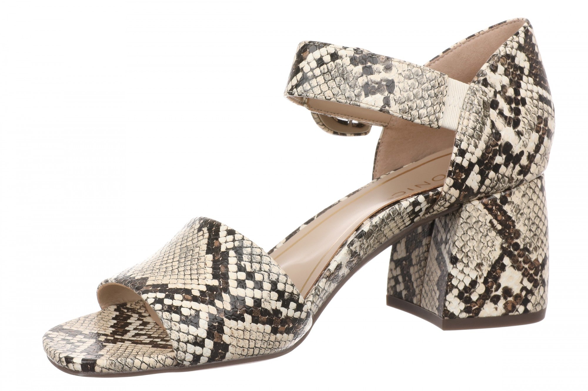 Vionic Chardonnay Women's Heeled Sandals - Stylish and Comfortable Quarter/Ankle/T-Strap Sandals - Ivory Multi - Left angle
