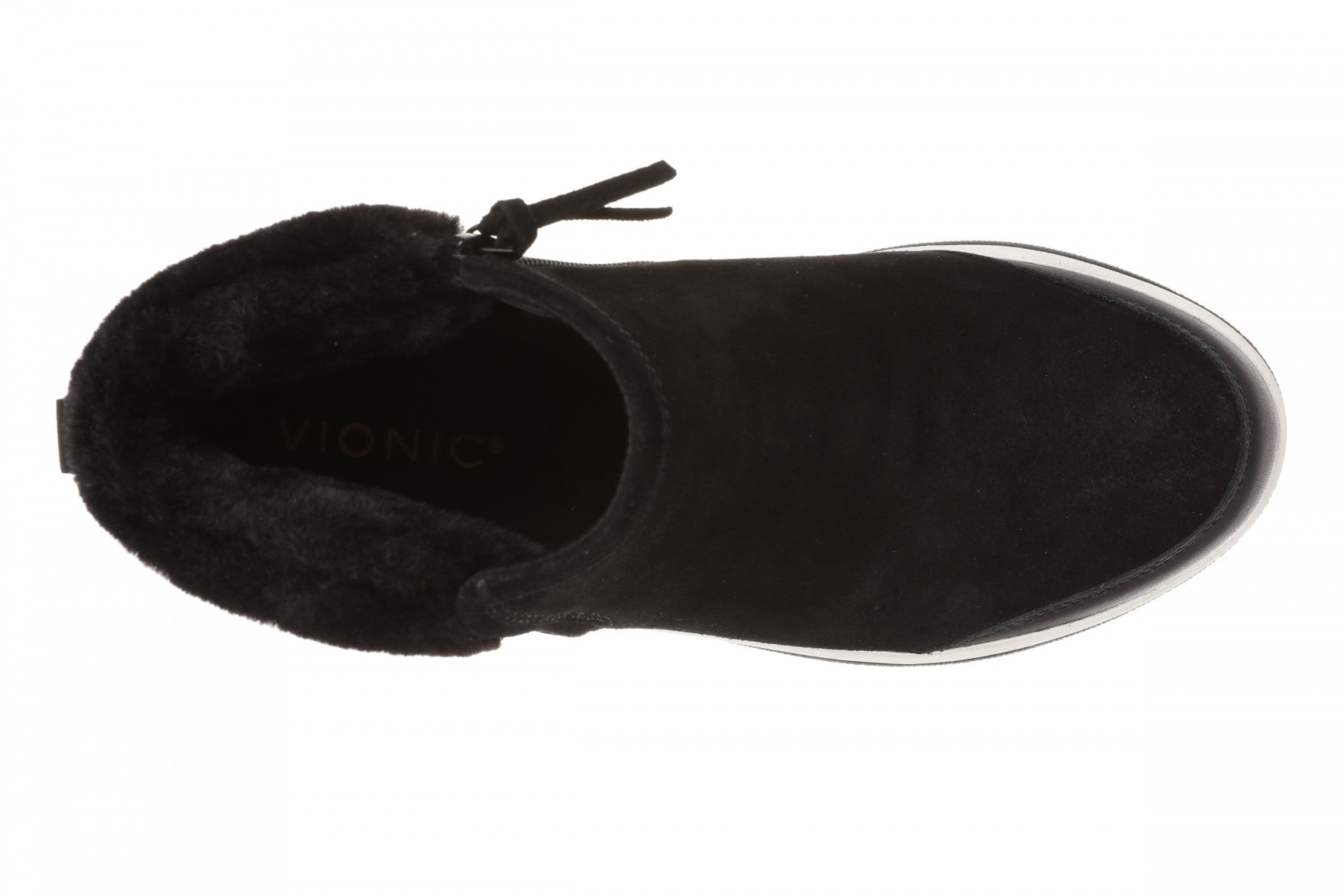 Vionic Norwood Women's Orthotic Zip Boot Short - Black - Top