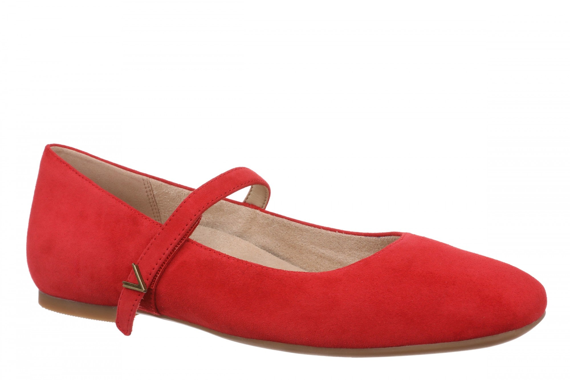 Vionic Alameda Women's Orthotic Supportive Mary Jane Flat - Red - Angle main