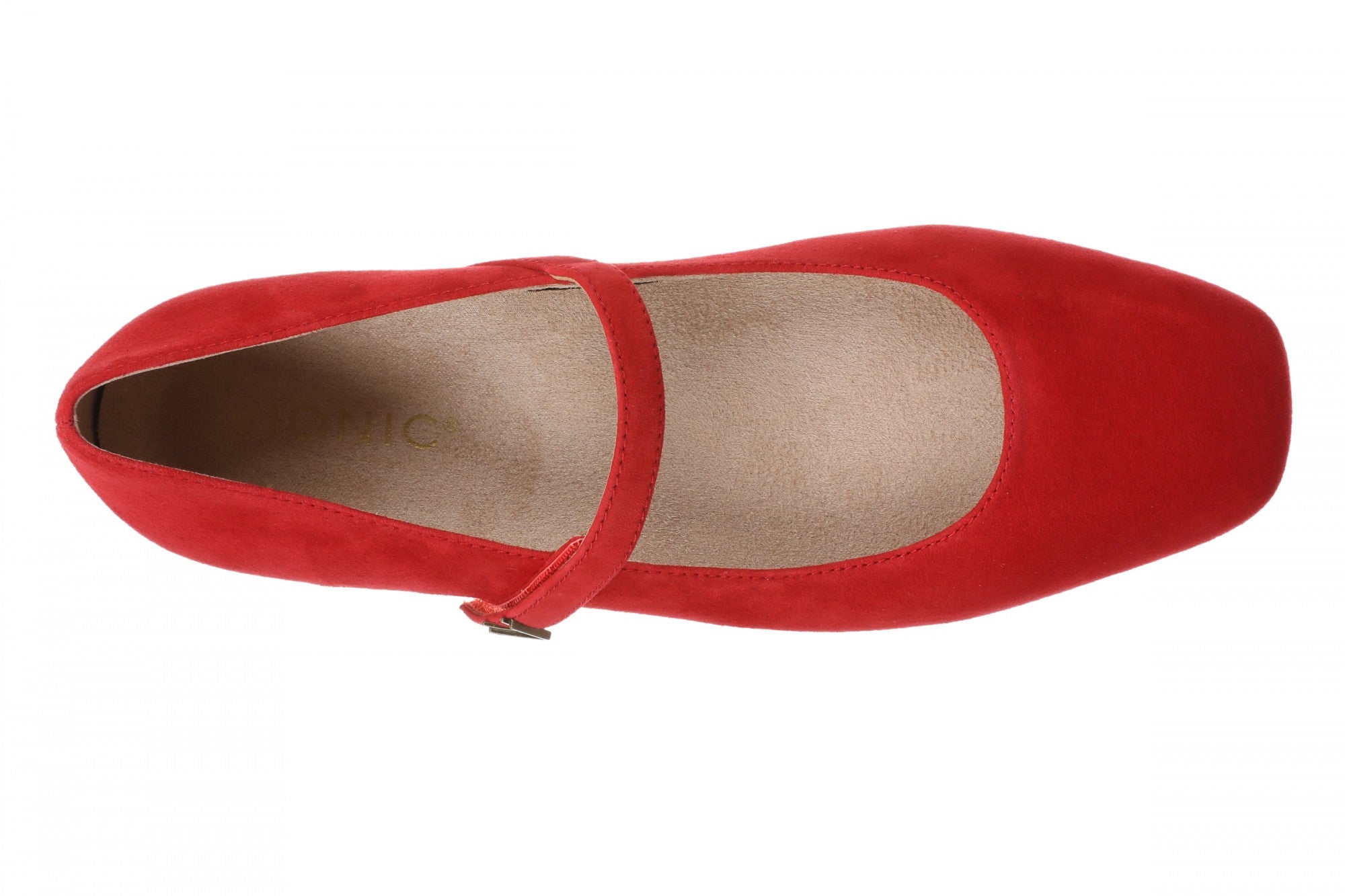 Vionic Alameda Women's Orthotic Supportive Mary Jane Flat - Red - Top