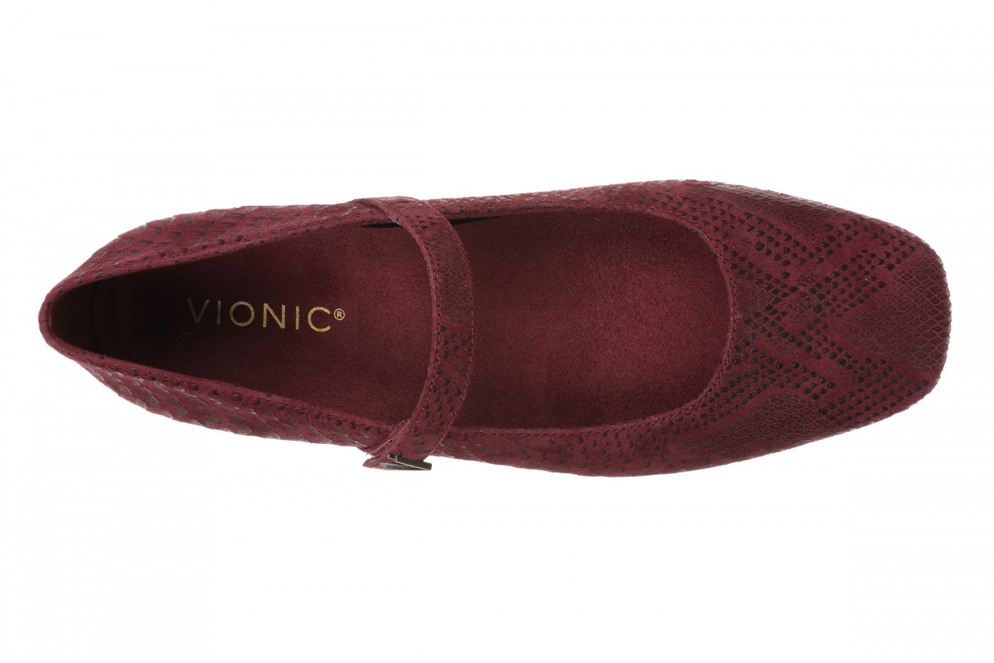 Vionic Alameda Women's Orthotic Supportive Mary Jane Flat - Cherry Jubilee - Top