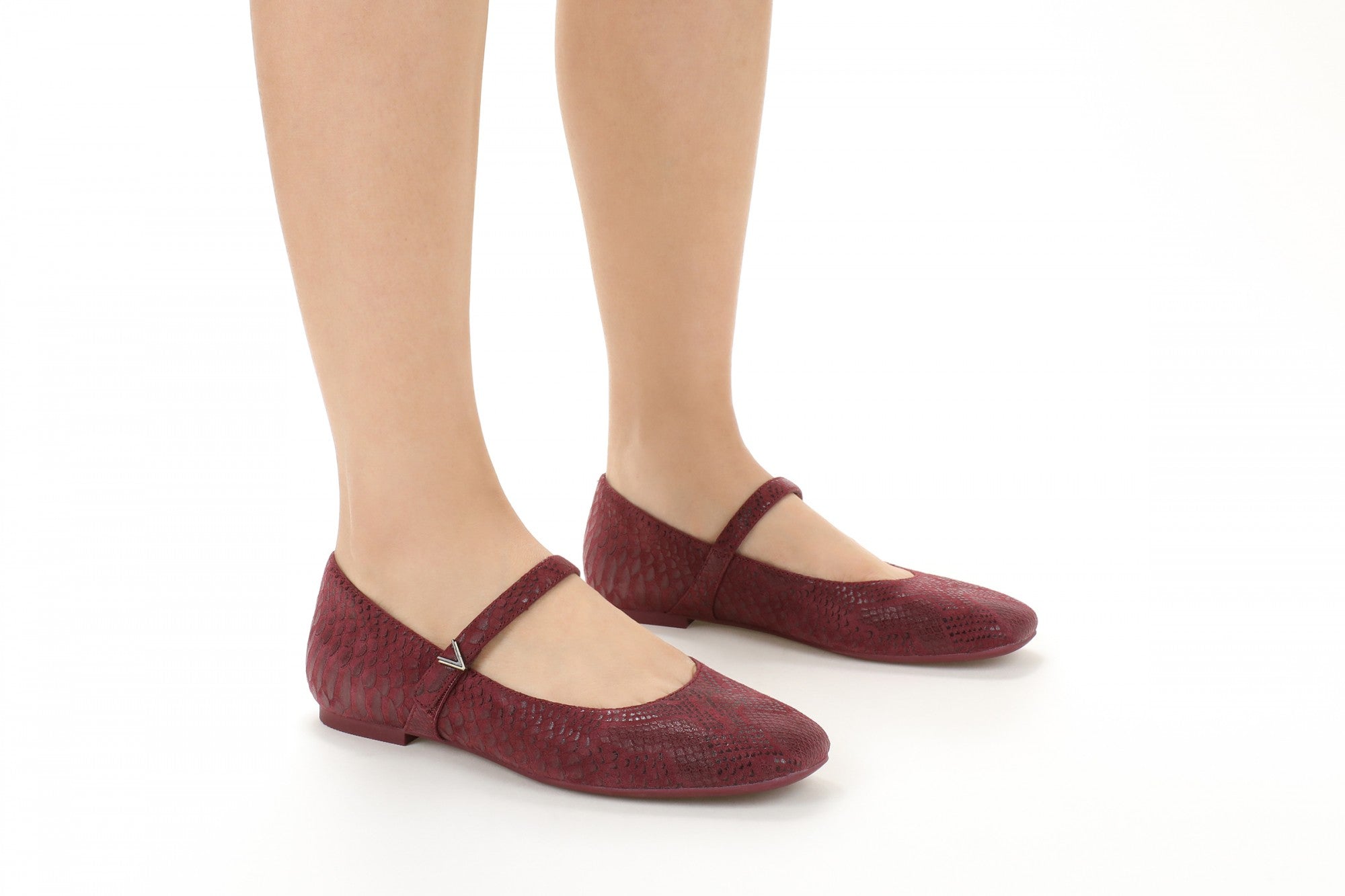 Vionic Alameda Women's Orthotic Supportive Mary Jane Flat - Cherry Jubilee - Lifestyle