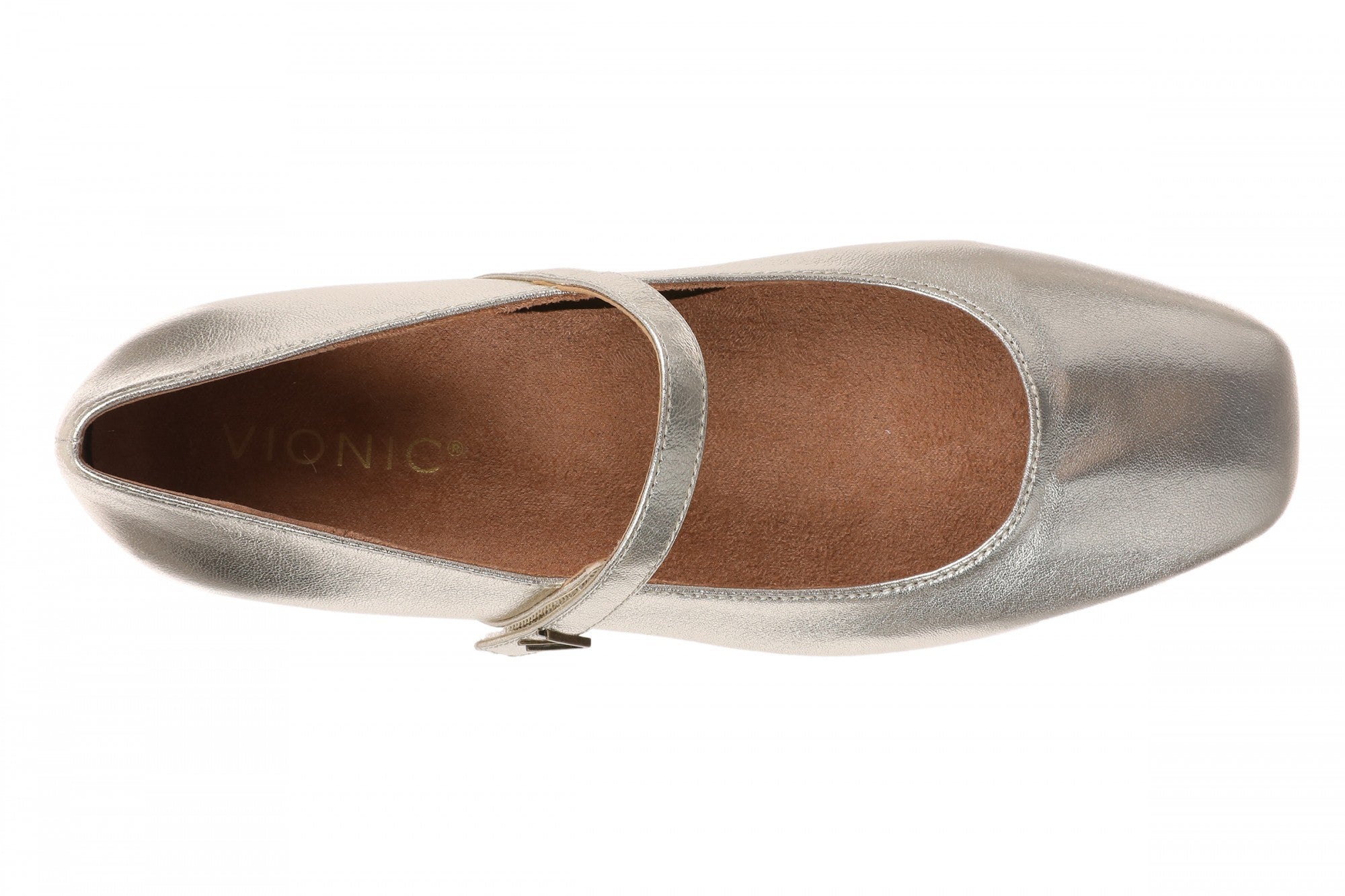 Vionic Alameda Women's Orthotic Supportive Mary Jane Flat - Gold - Top