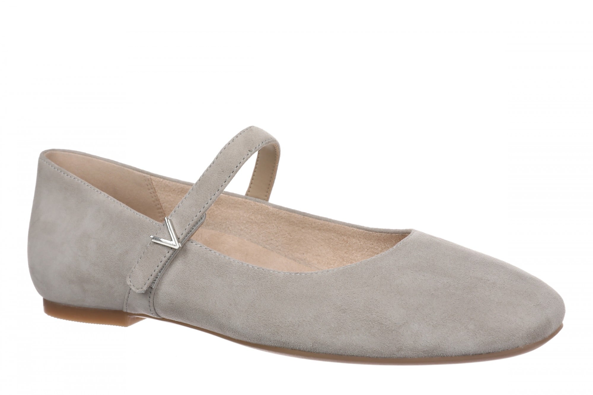 Vionic Alameda Women's Orthotic Supportive Mary Jane Flat - Pashmina Grey - Angle main