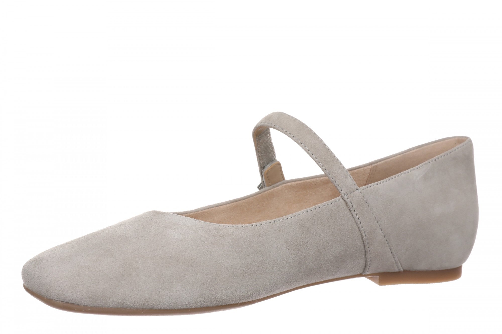 Vionic Alameda Women's Orthotic Supportive Mary Jane Flat - Pashmina Grey - Left angle