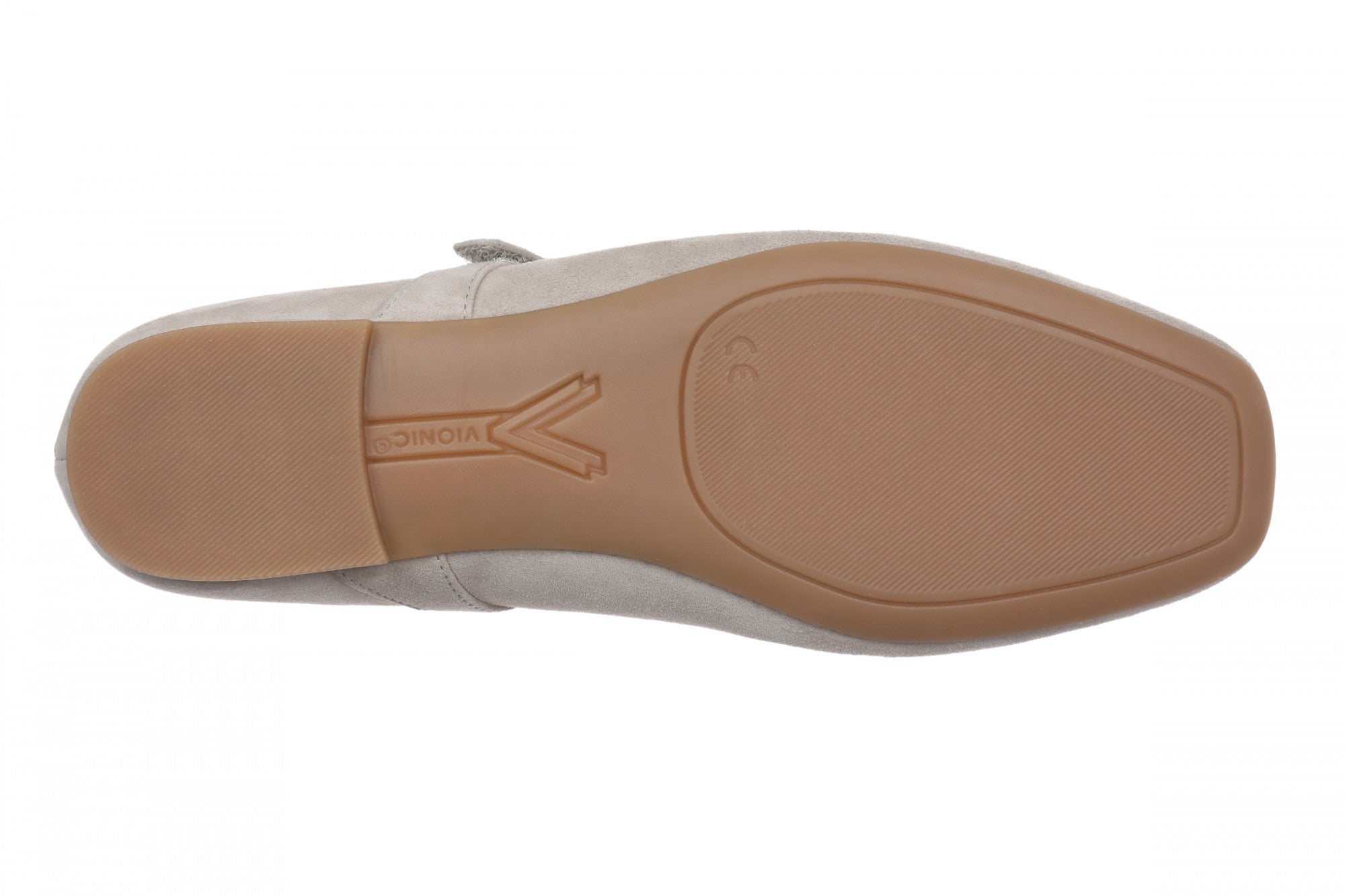 Vionic Alameda Women's Orthotic Supportive Mary Jane Flat - Pashmina Grey - Bottom