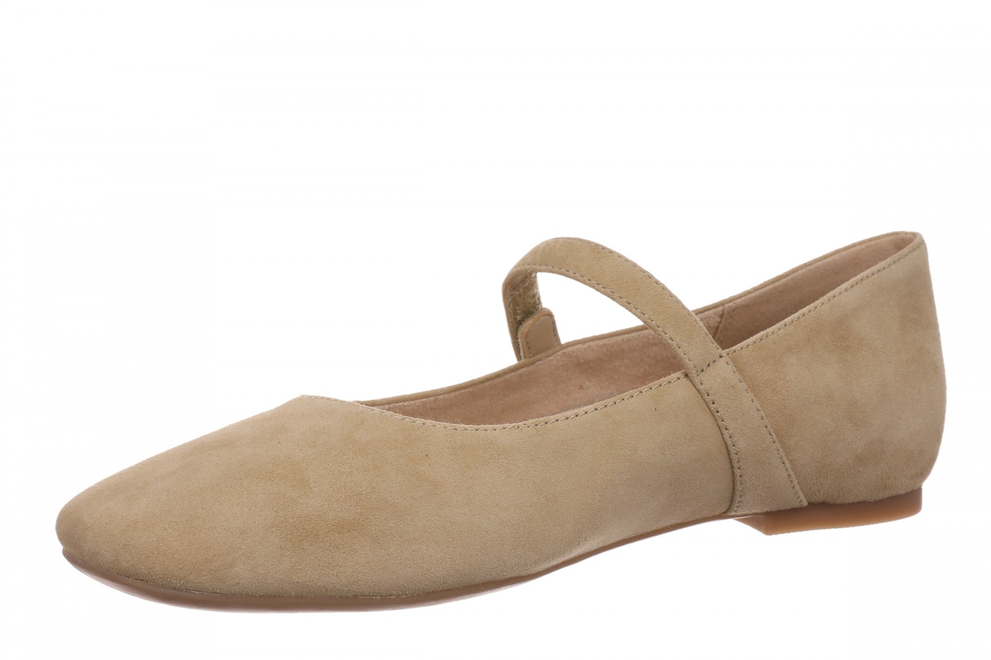 Vionic Alameda Women's Orthotic Supportive Mary Jane Flat - Caramel - Left angle