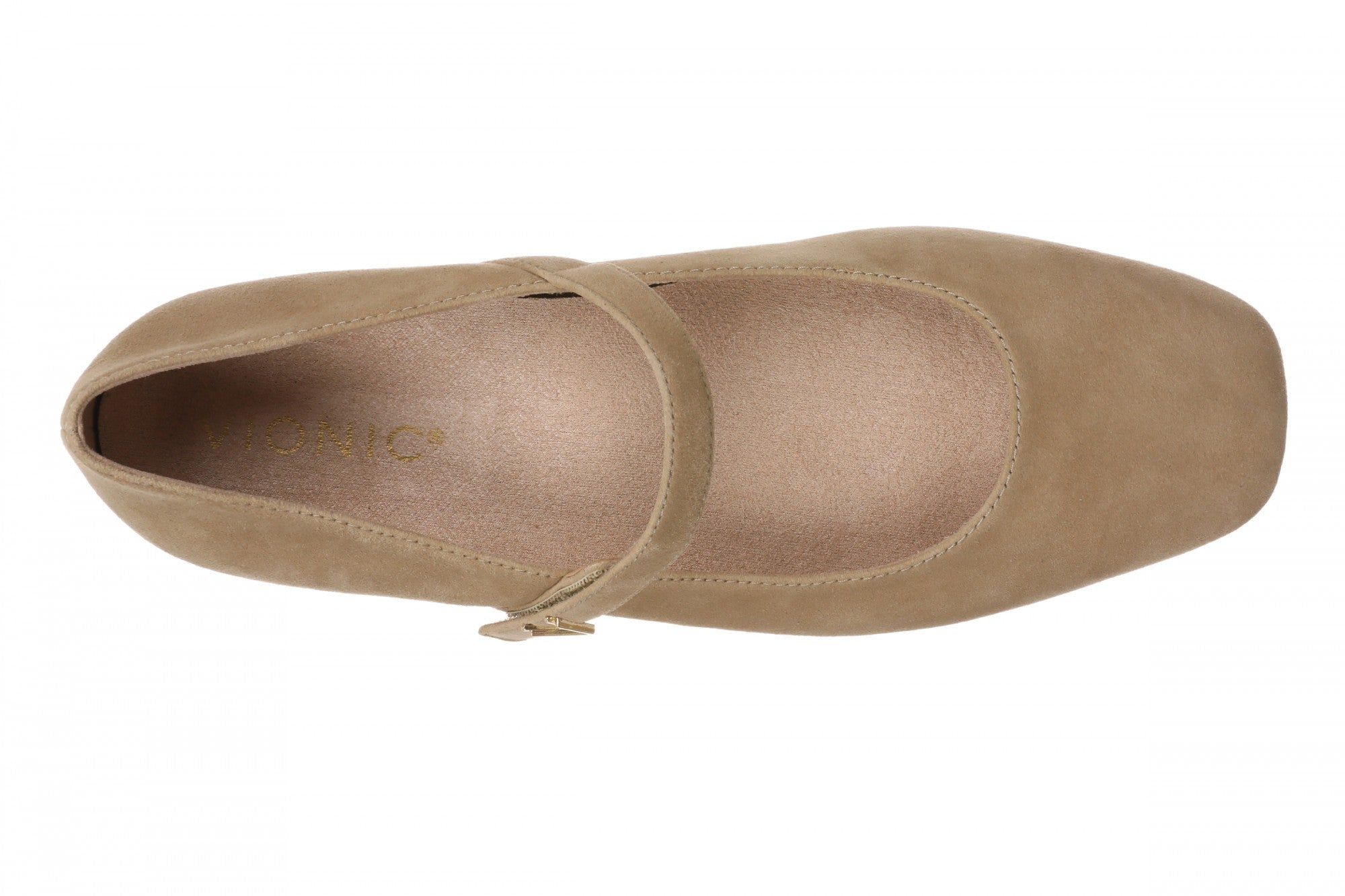 Vionic Alameda Women's Orthotic Supportive Mary Jane Flat - Caramel - Top
