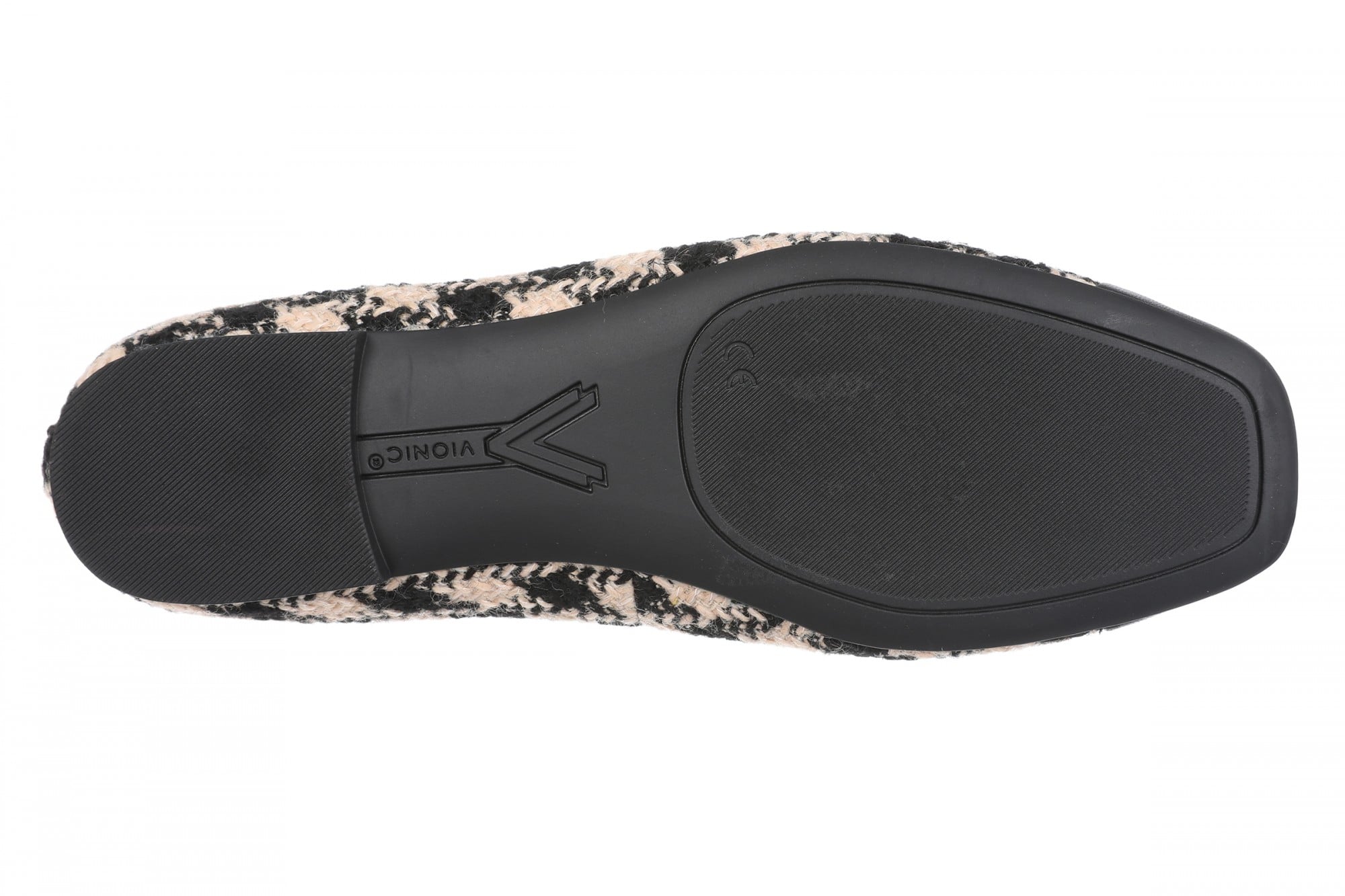 Vionic Klara Women's Ballet Comfort Flat - Black/cream - Bottom