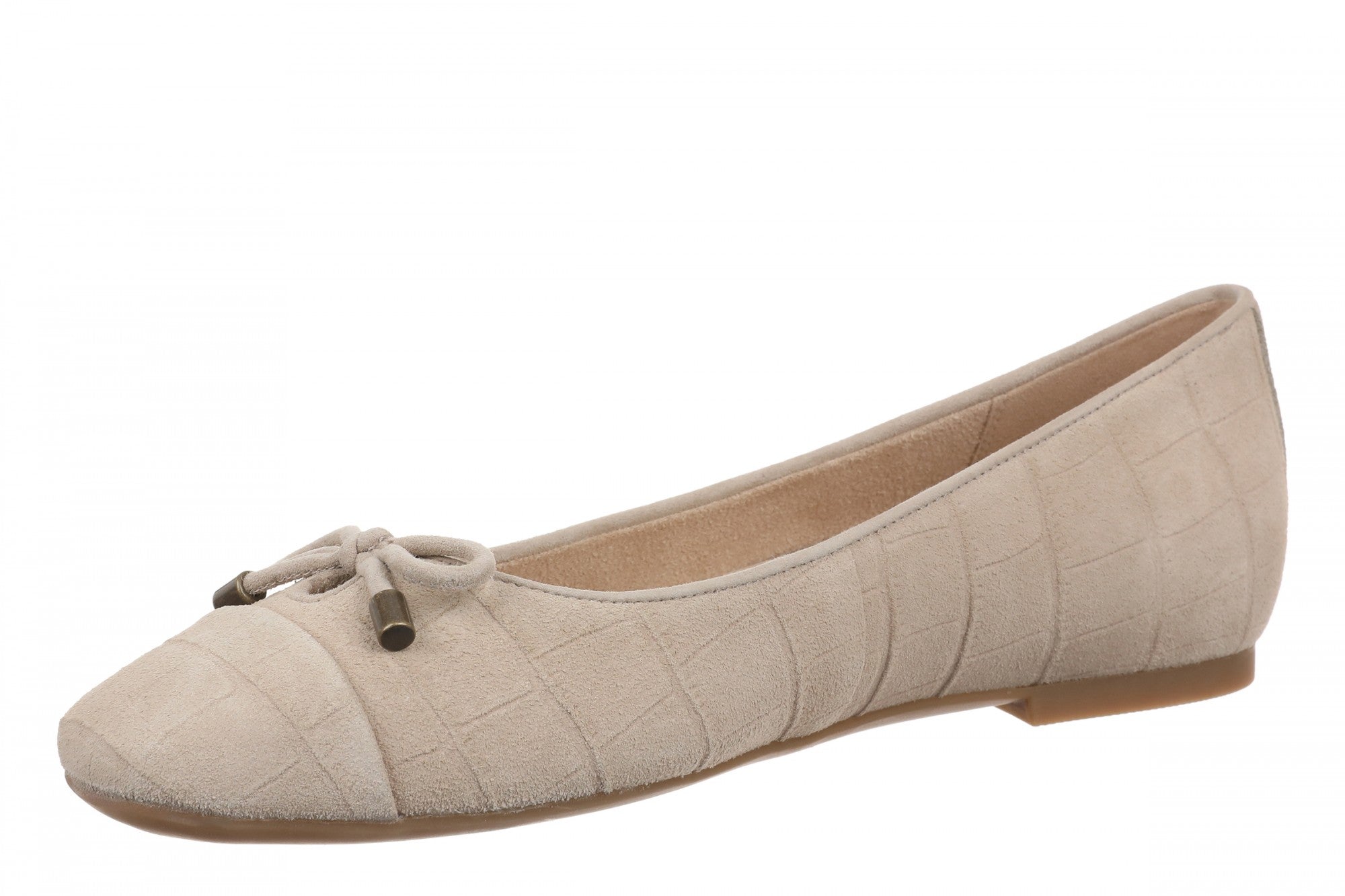 Vionic Klara Women's Ballet Comfort Flat - Lucid Beige - Left angle