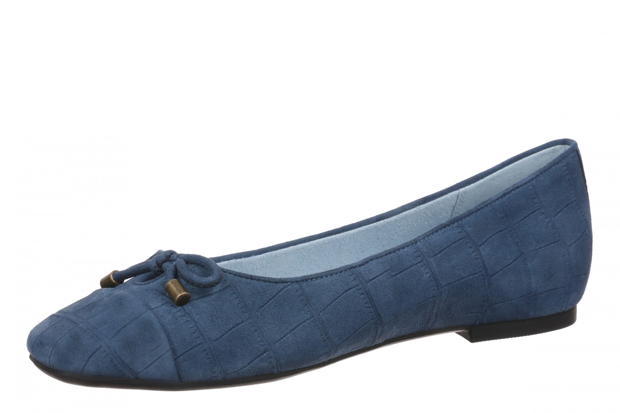 Vionic Klara Women's Ballet Comfort Flat - Dark Denim - Left angle