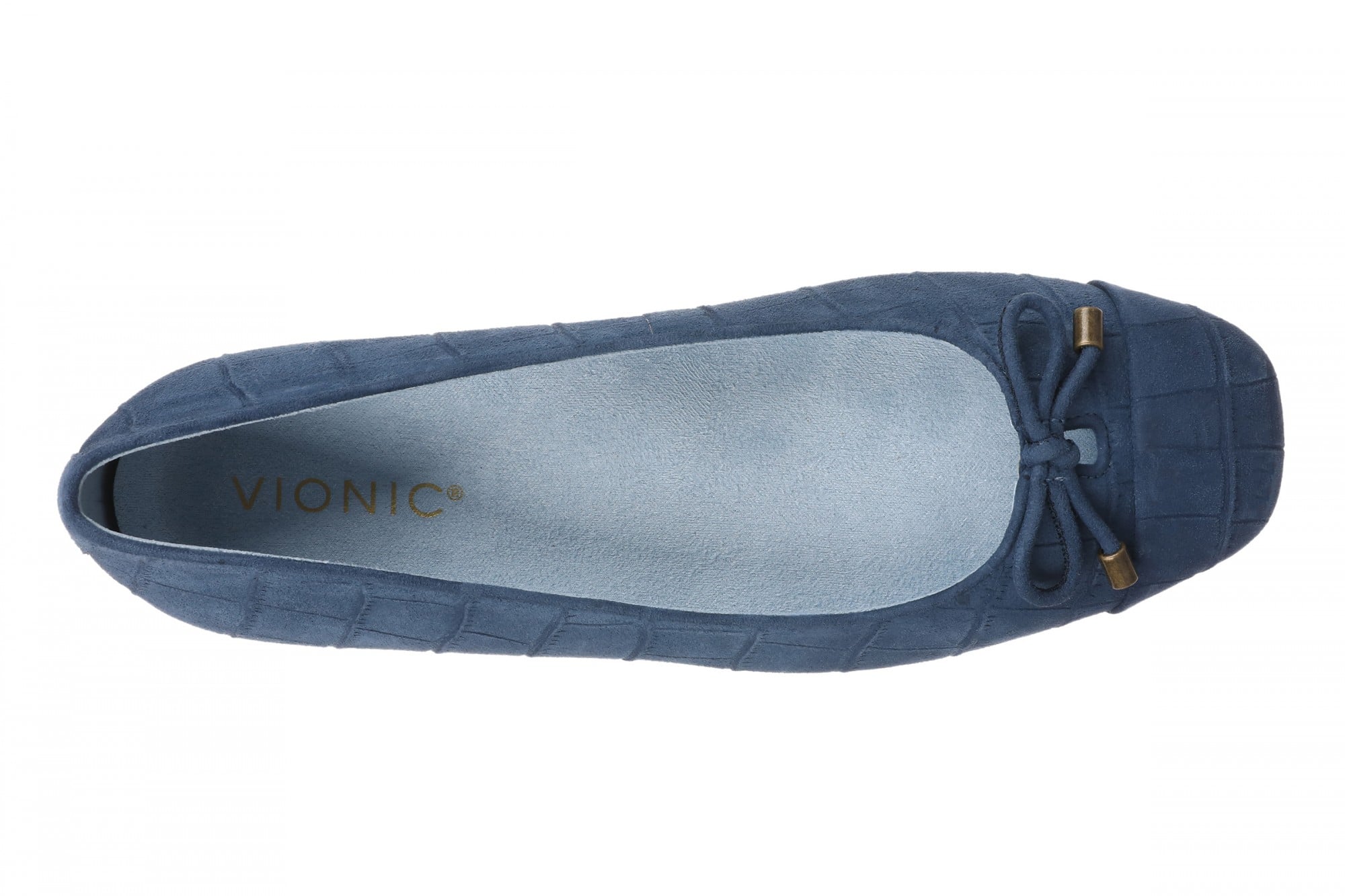 Vionic Klara Women's Ballet Comfort Flat - Dark Denim - Top