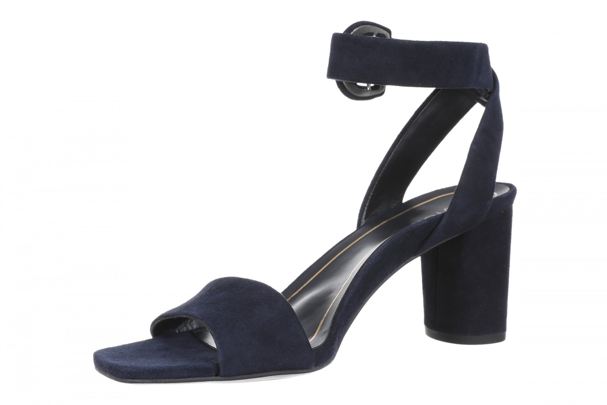 Vionic Zinfandel Women's Heeled Comfort Sandal - Navy Blazer - Left angle