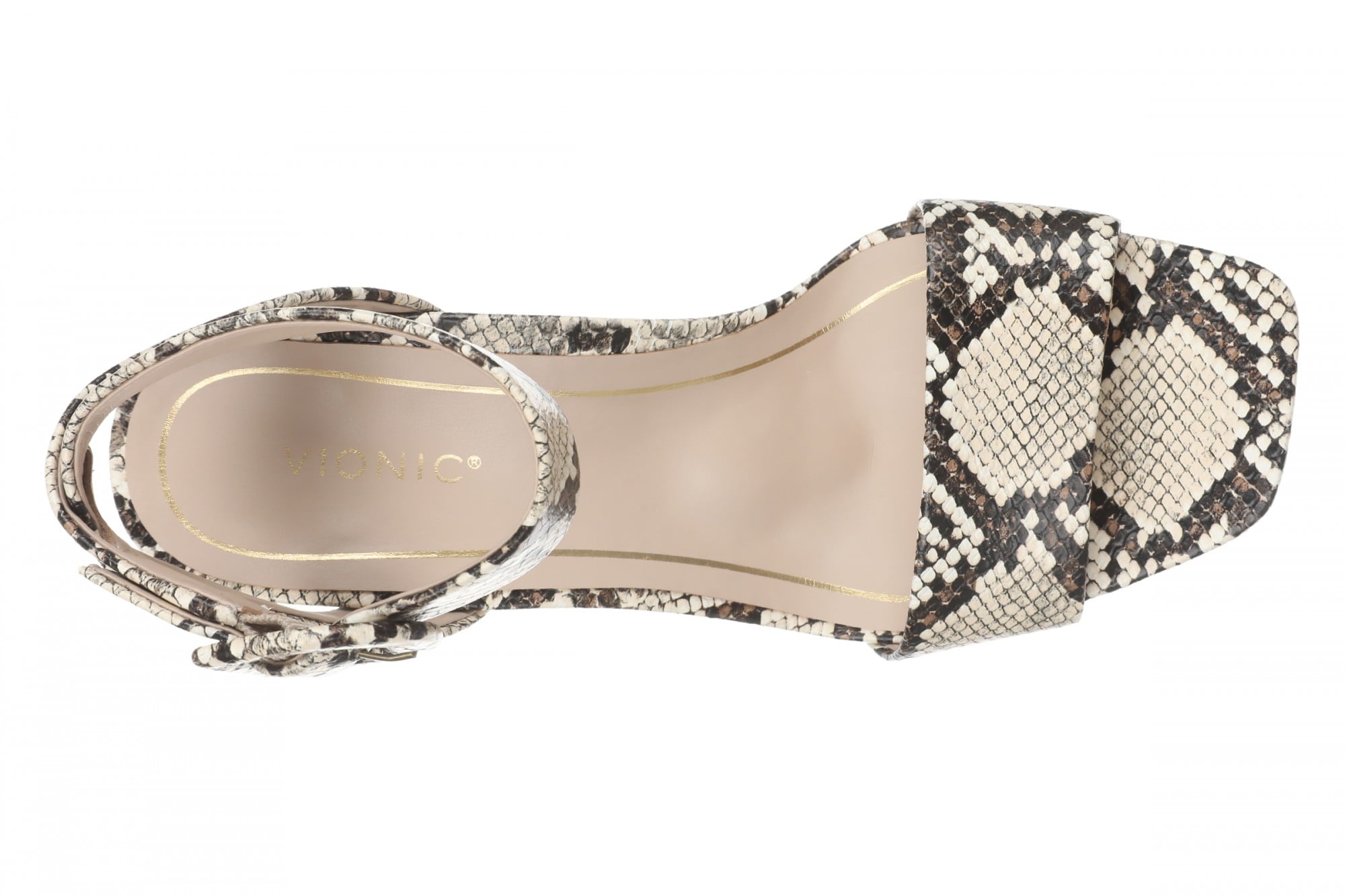Vionic Zinfandel Women's Heeled Comfort Sandal - Ivory Multi - Top