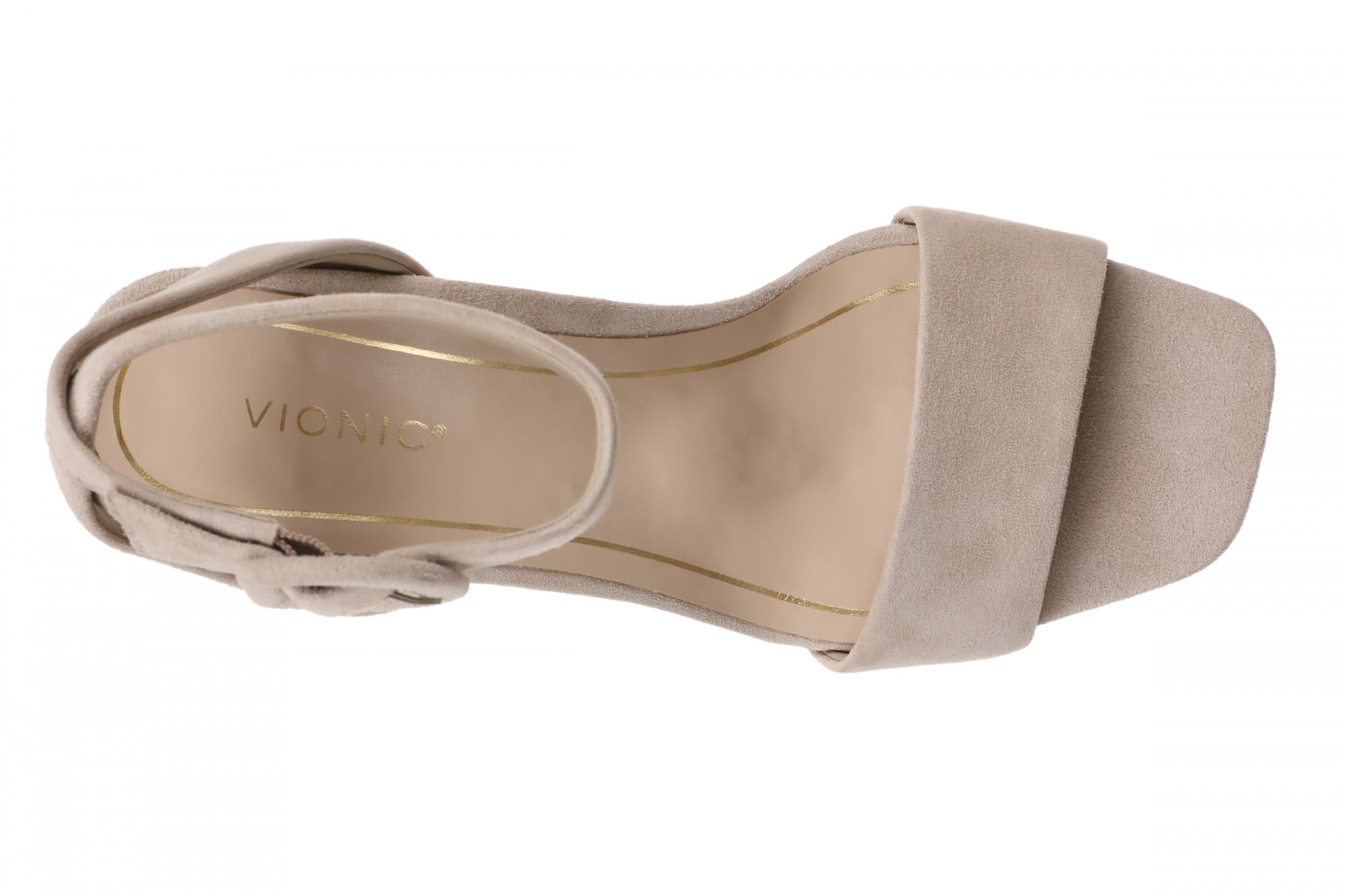 Vionic Zinfandel Women's Heeled Comfort Sandal - Lucid Beige - Top