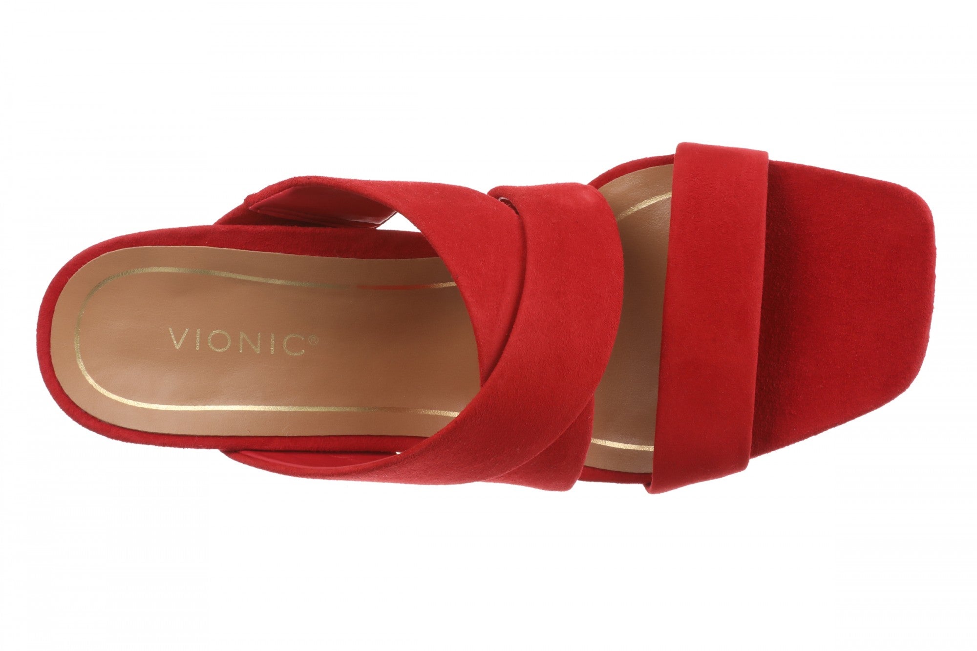 Vionic Merlot Women's Supportive Heeled Sandal - Red - Top