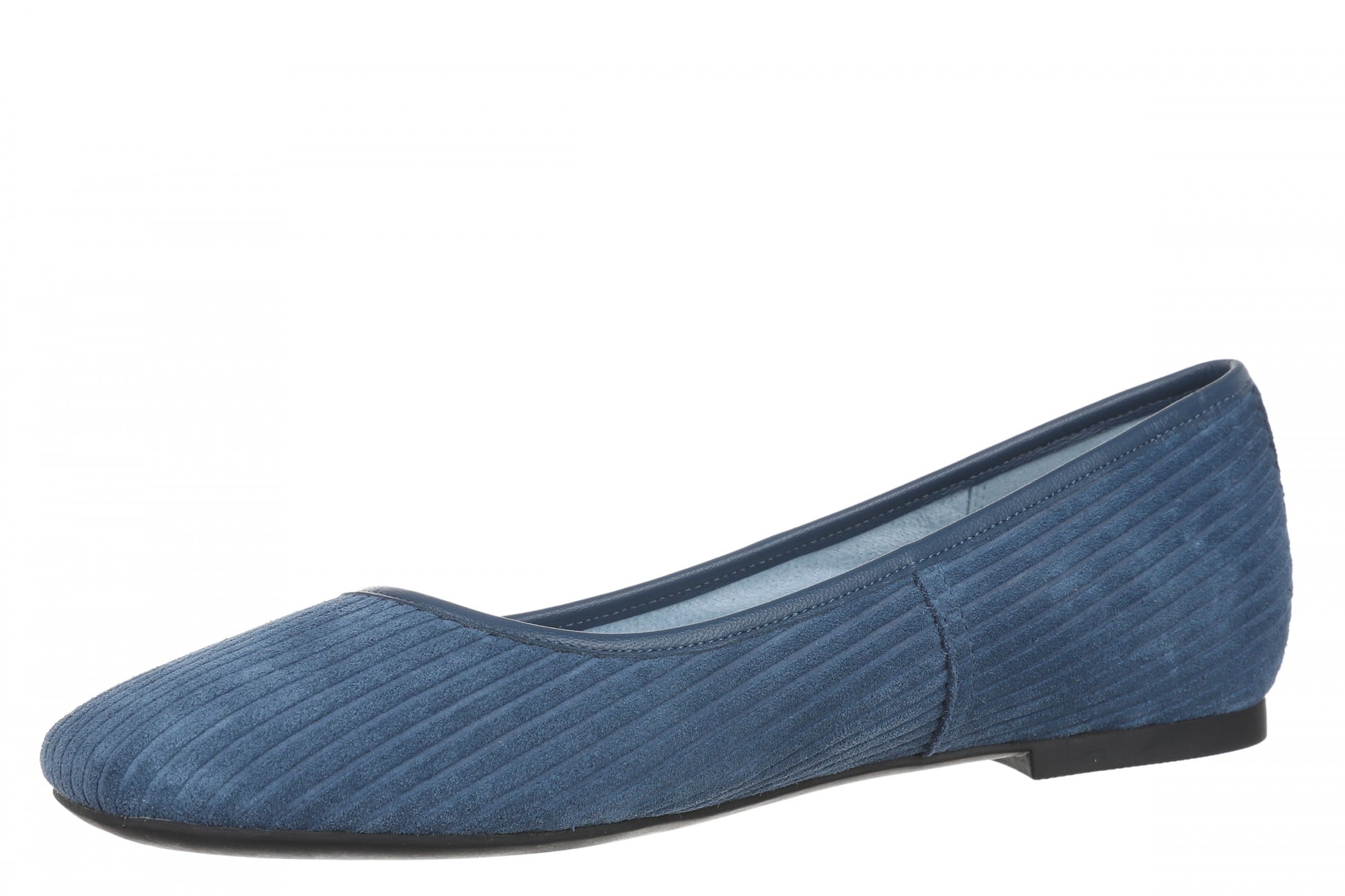 Vionic Orinda Women's Square Toe Ballet Flat - Dark Denim - Left angle