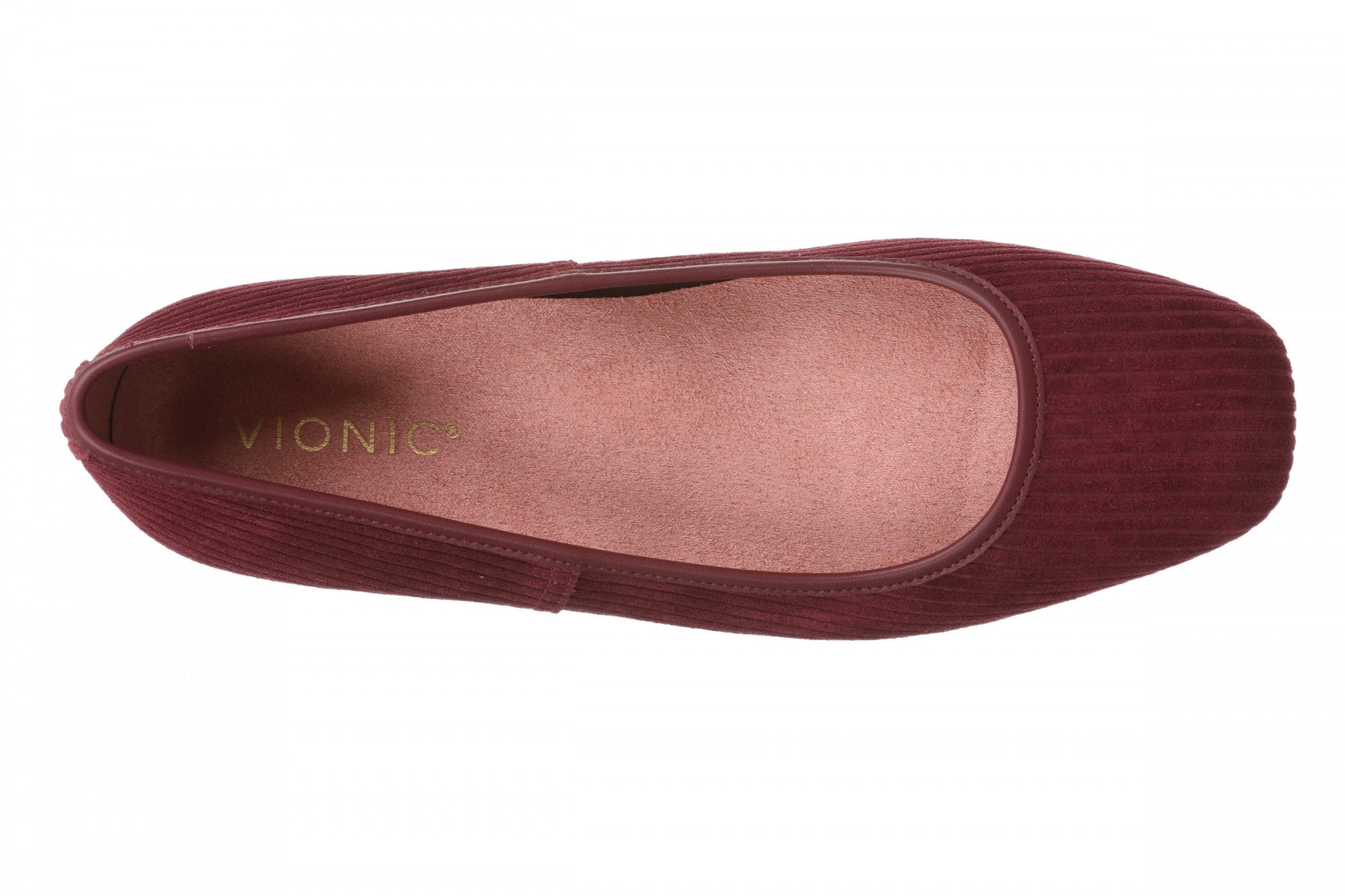 Vionic Orinda Women's Square Toe Ballet Flat - Cherry Jubilee - Top