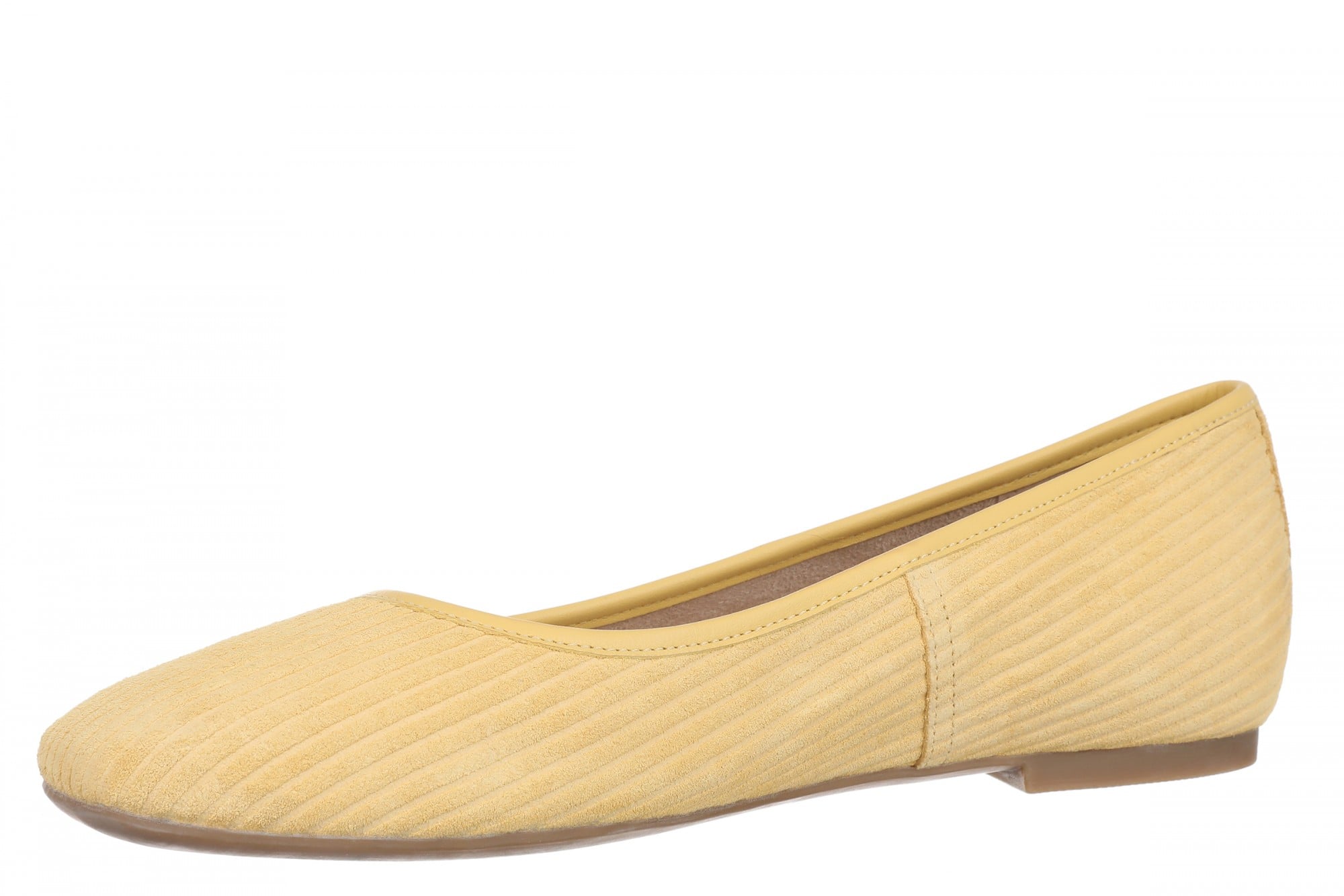 Vionic Orinda Women's Square Toe Ballet Flat - Cornsilk Yellow - Left angle