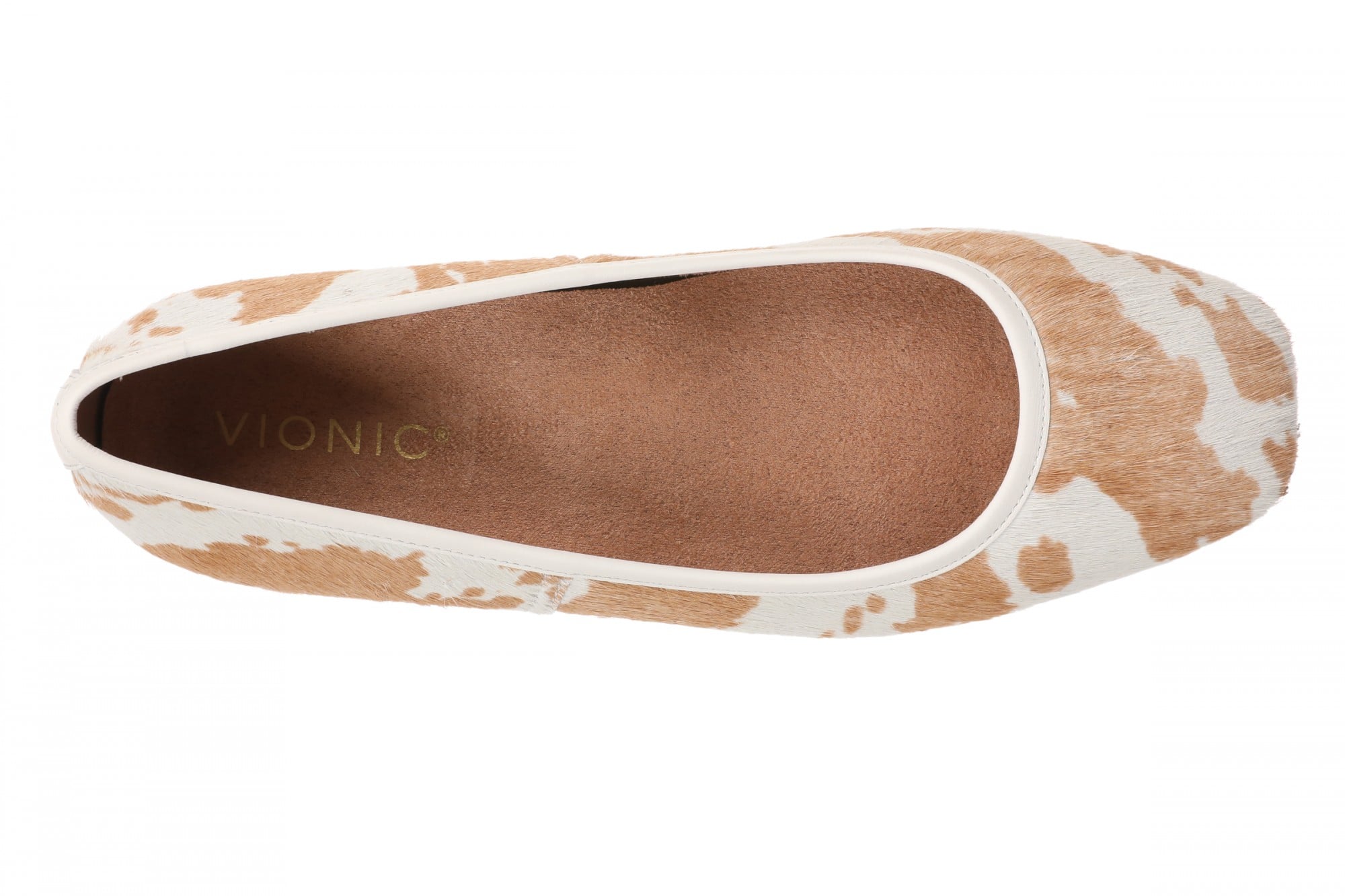 Vionic Orinda Women's Square Toe Ballet Flat - Brown Multi - Top