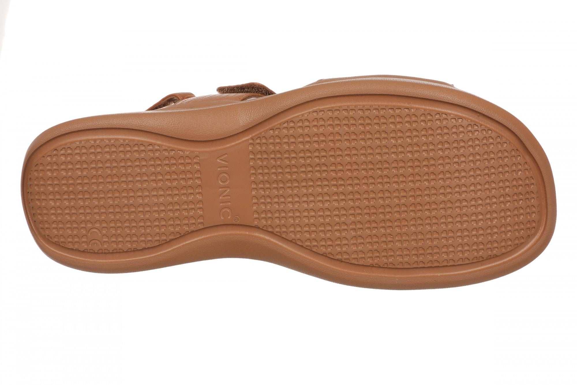 Vionic Fay Women's Comfort Platform Sandal with Arch Support - Camel - Bottom