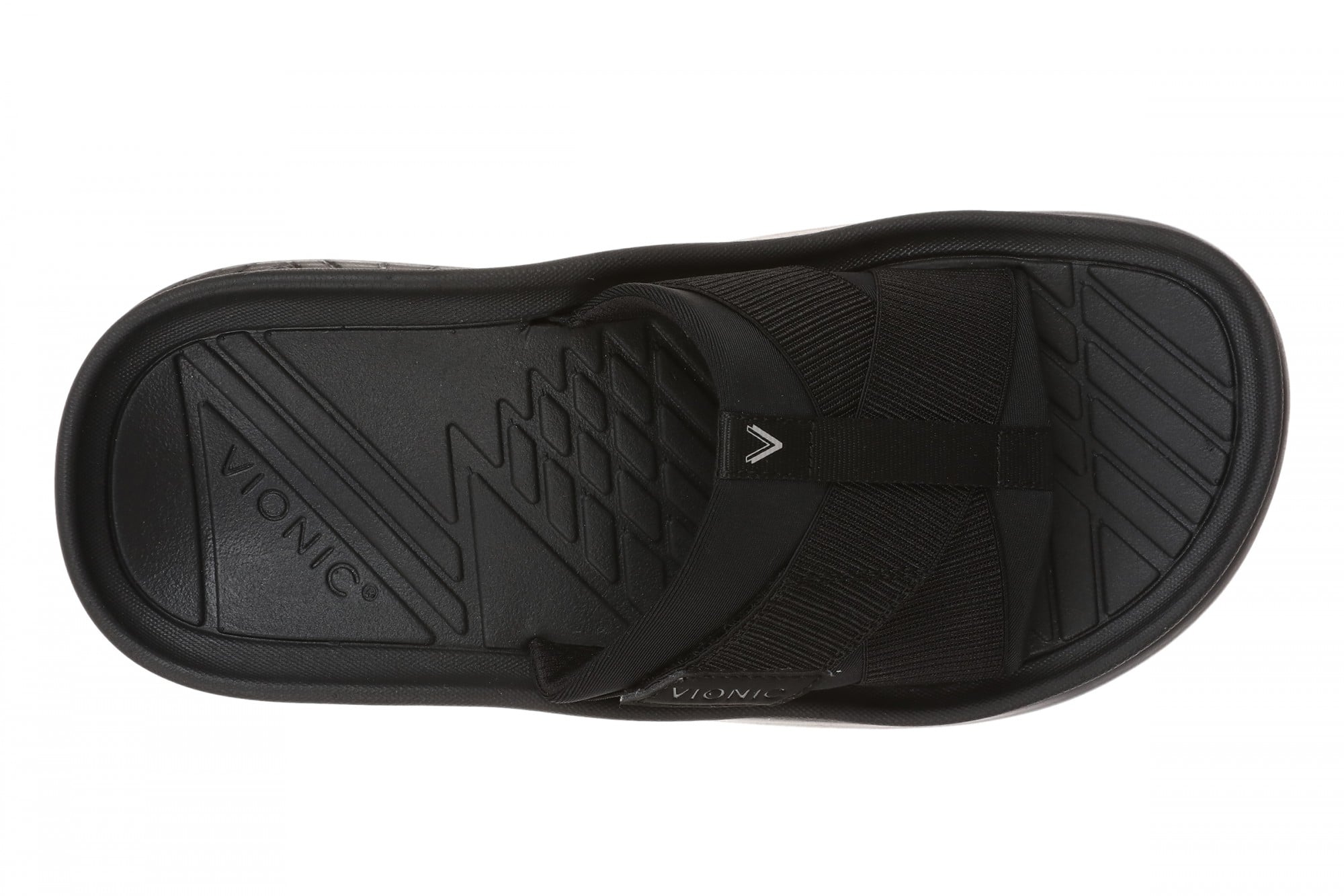 Vionic Rebound Unisex Recovery Slide Sandals - Comfort & Support - Black - Top
