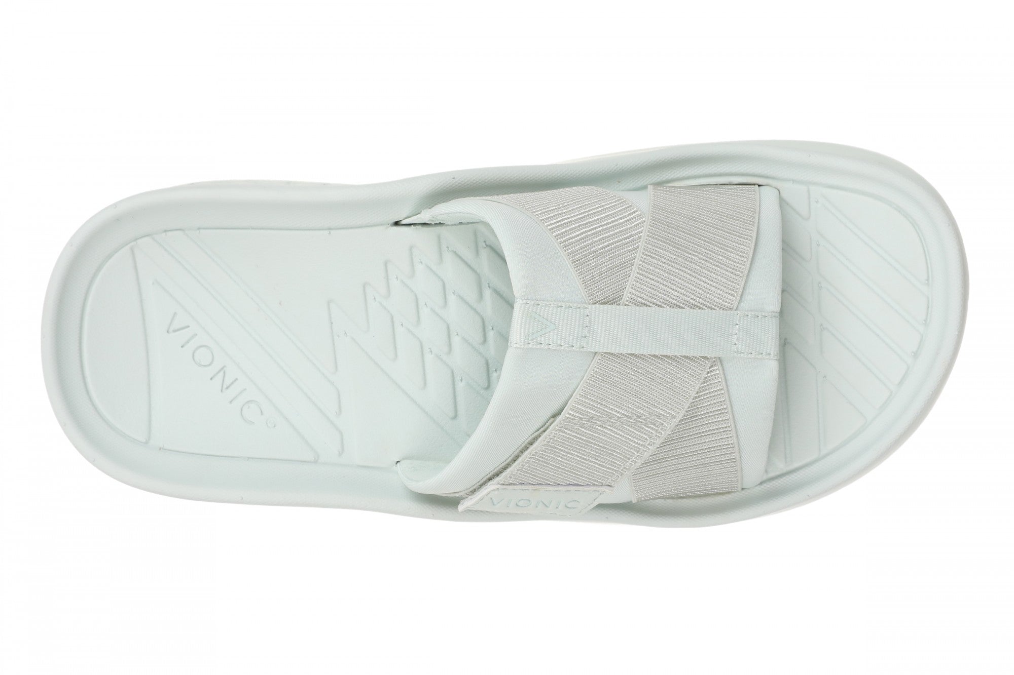 Vionic Rebound Unisex Recovery Slide Sandals - Comfort & Support - Pastel Green - Top