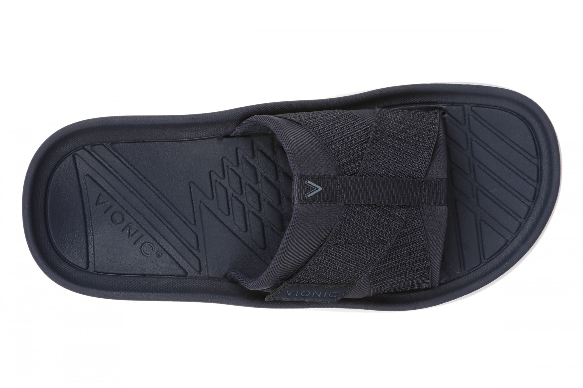 Vionic Rebound Unisex Recovery Slide Sandals - Comfort & Support - Navy/White - Top