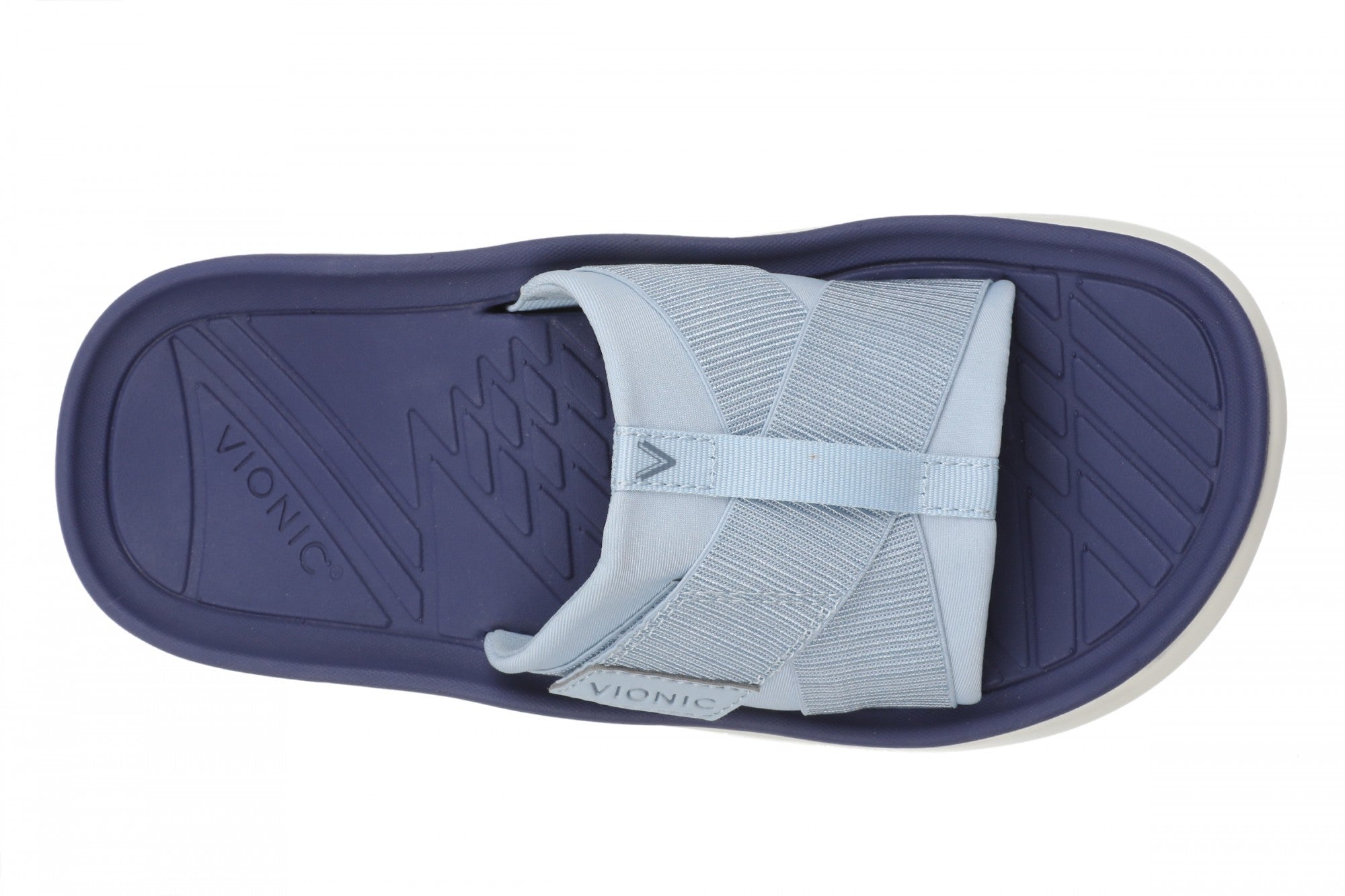 Vionic Rebound Unisex Recovery Slide Sandals - Comfort & Support - Blue Mist - Top