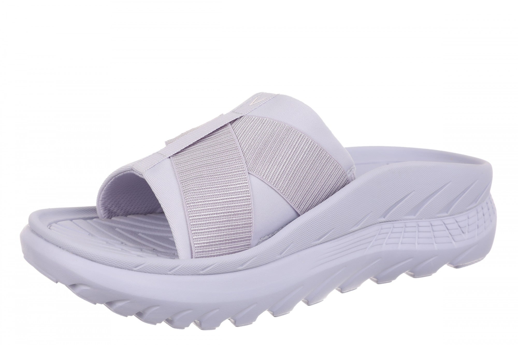 Vionic Rebound Unisex Recovery Slide Sandals - Comfort & Support - Hydrangea Purple - Left angle