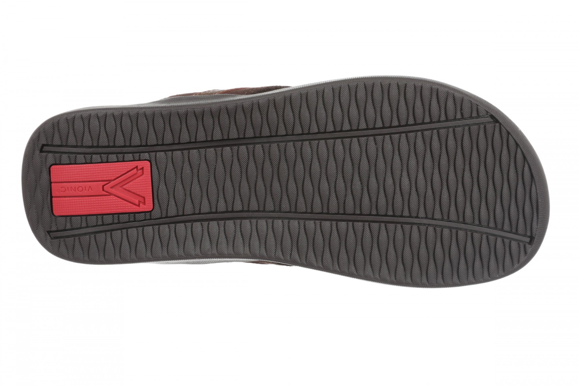 Vionic Men's Tide II Orthotic Support Sandal - Chocolate Ganache - Bottom