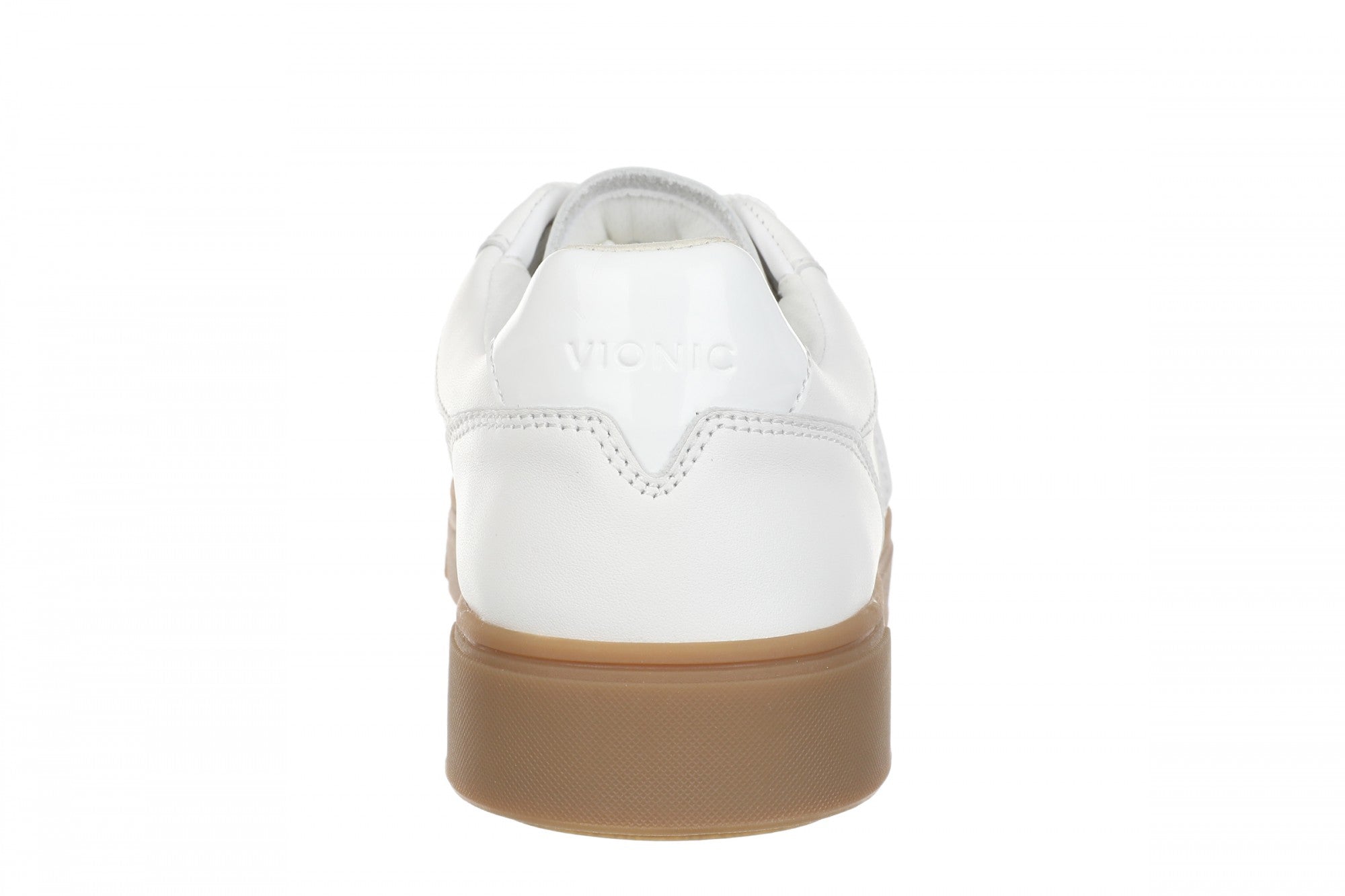 Vionic Kimmie Court - Women's Casual Leather Lace-up Orthotic Shoe - White/gum - Back