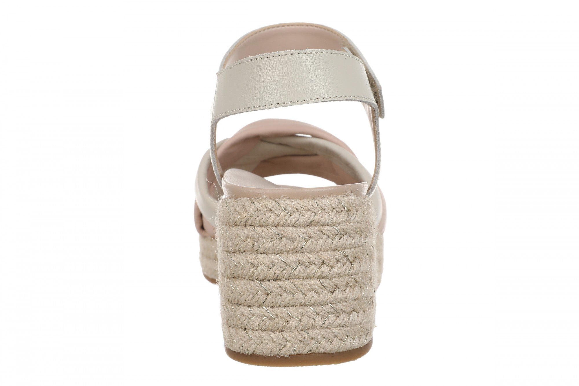 Vionic Saratoga Women's Wedge Comfort Espadrille Sandal - Cream/cameo Rose - Back