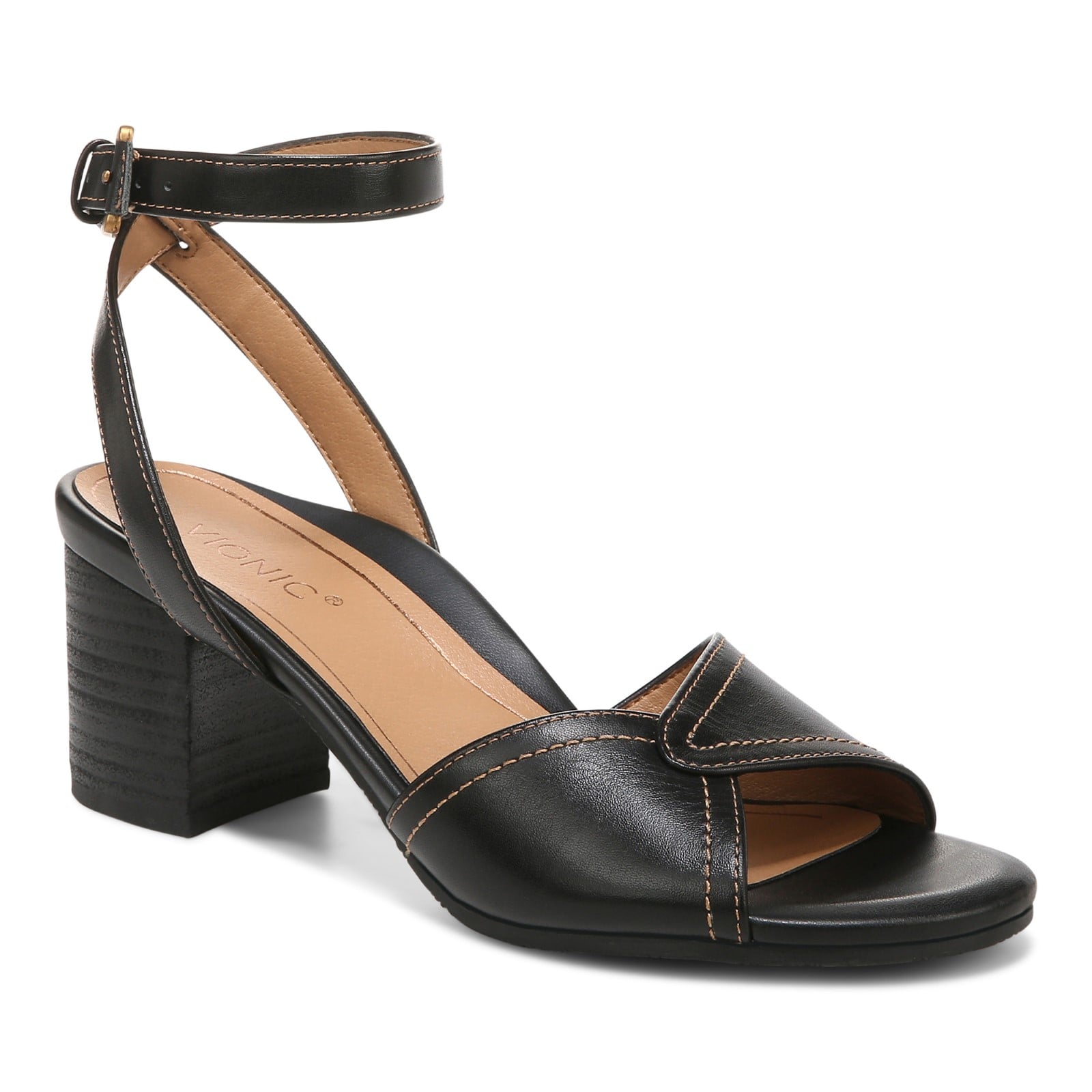 Vionic Isadora Women's Dressy Heeled Sandal in Black