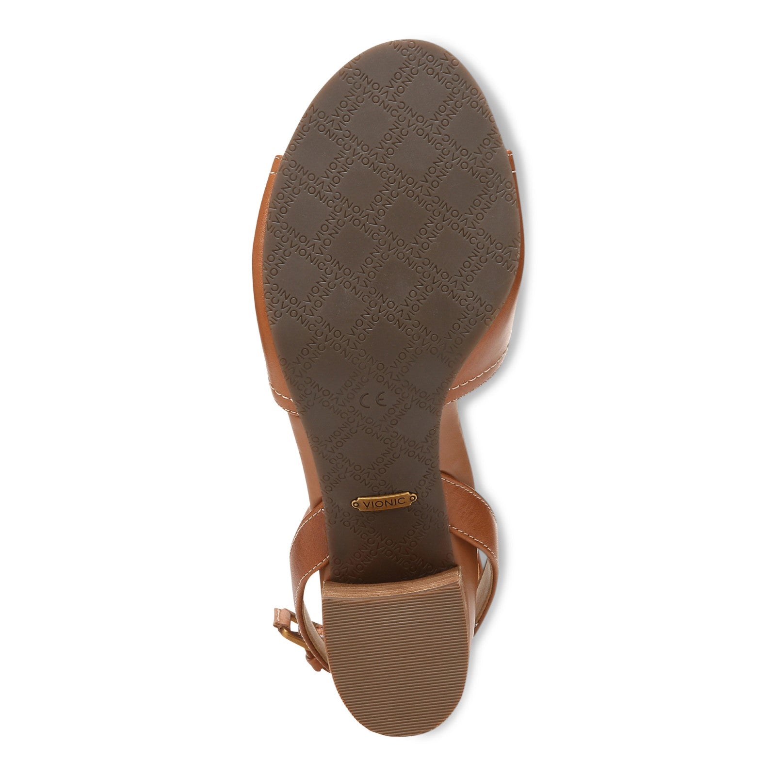 Vionic Isadora Womens Quarter/Ankle/T-Strap Sandals - Tan - Bottom