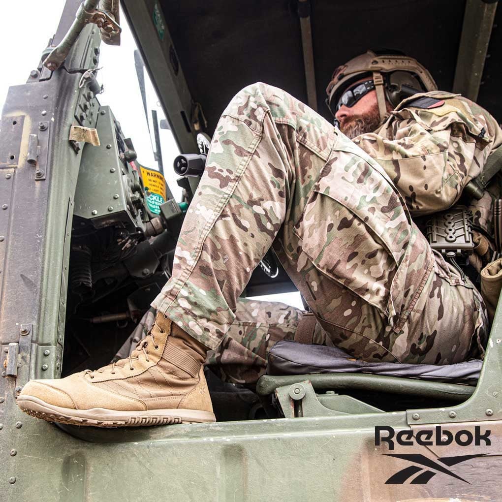 Reebok Men's Nano 8 Inch Tactical Boot - TAA Compliant Soft Toe Shoe - Coyote - Lifestyle
