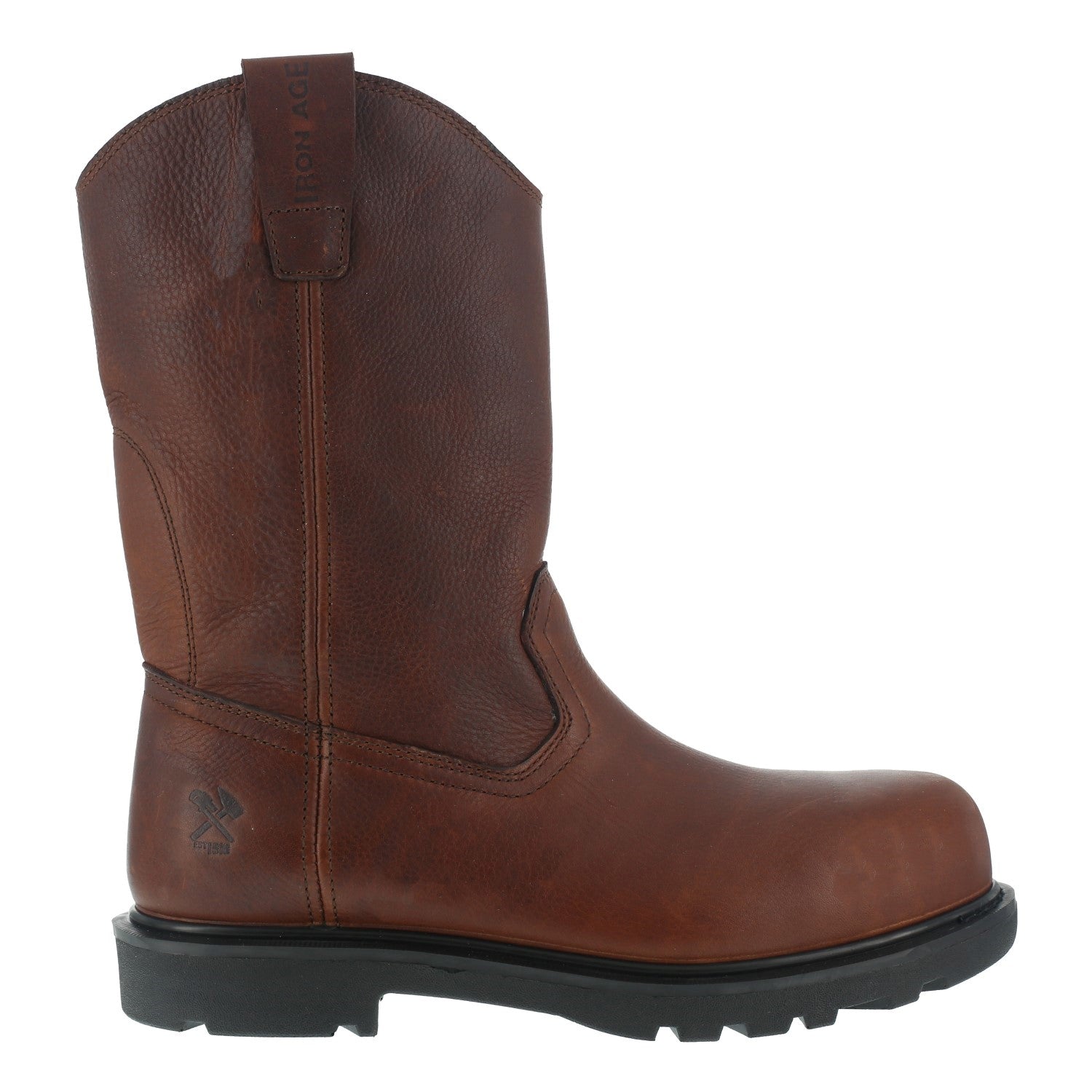 Iron Age Hauler IA0194 Composite Toe 11in Pull On Safety Boot - Brown - Side View