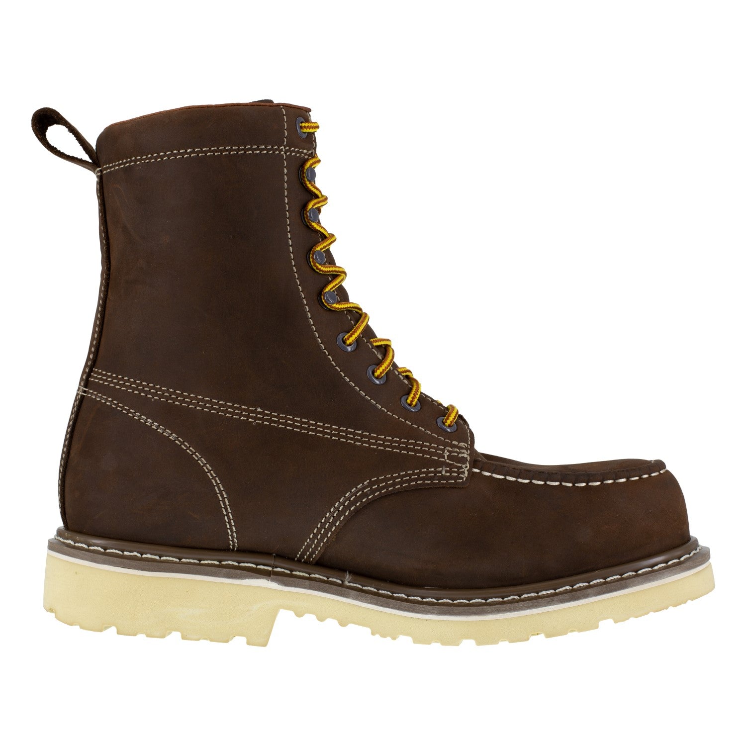 Iron Age Solidifier Men's 8" EH Comp Toe Waterproof Work Boot - Brown - Side View