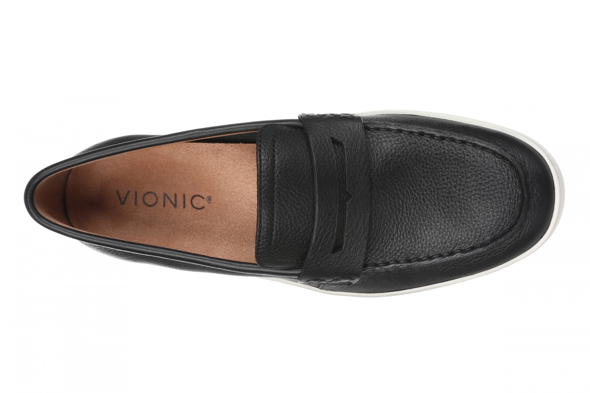 Vionic Men's Uptown Slip-On Loafer / Travel Shoe - Black - Top