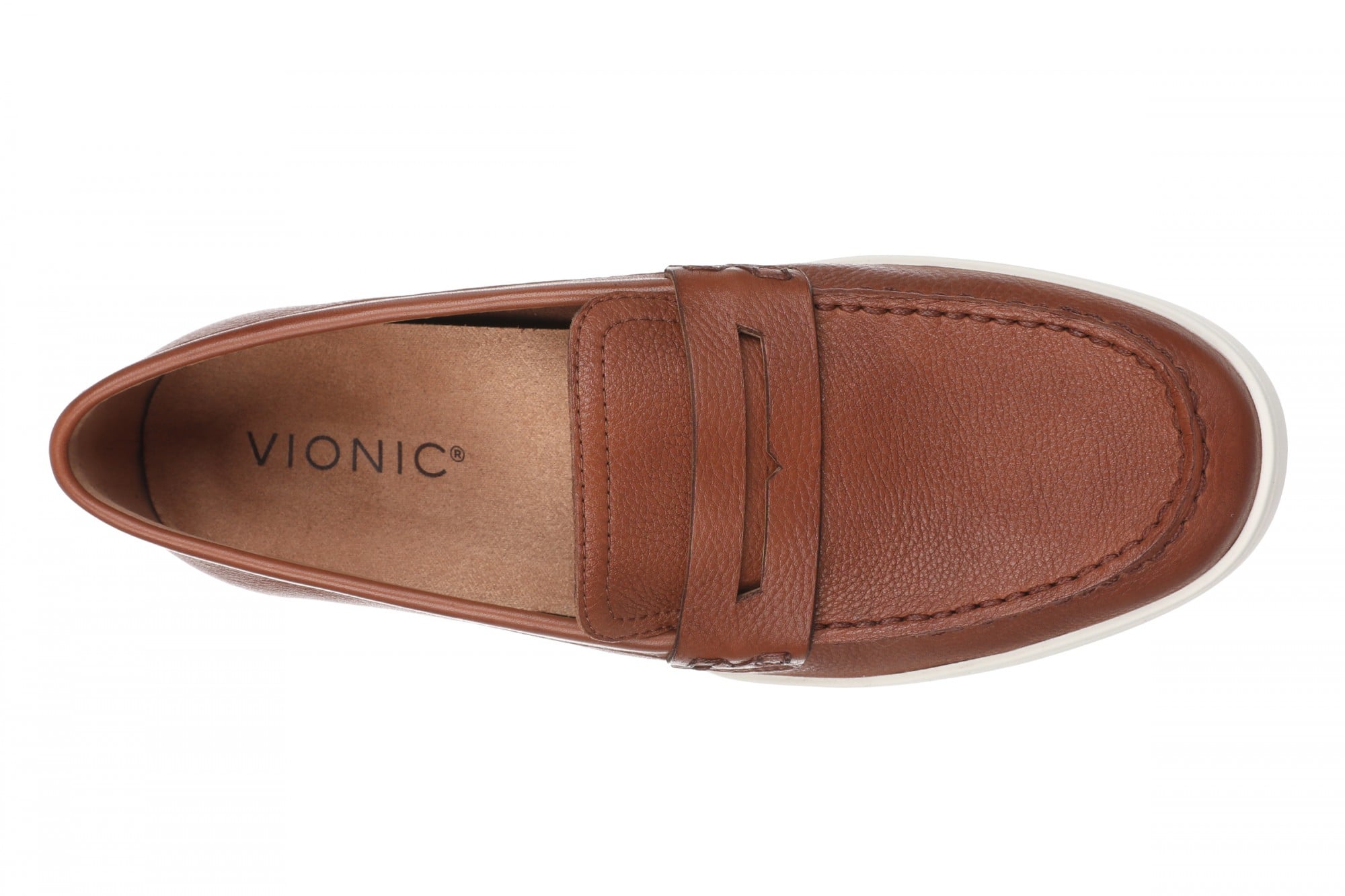 Vionic Men's Uptown Slip-On Loafer / Travel Shoe - Tan - Top