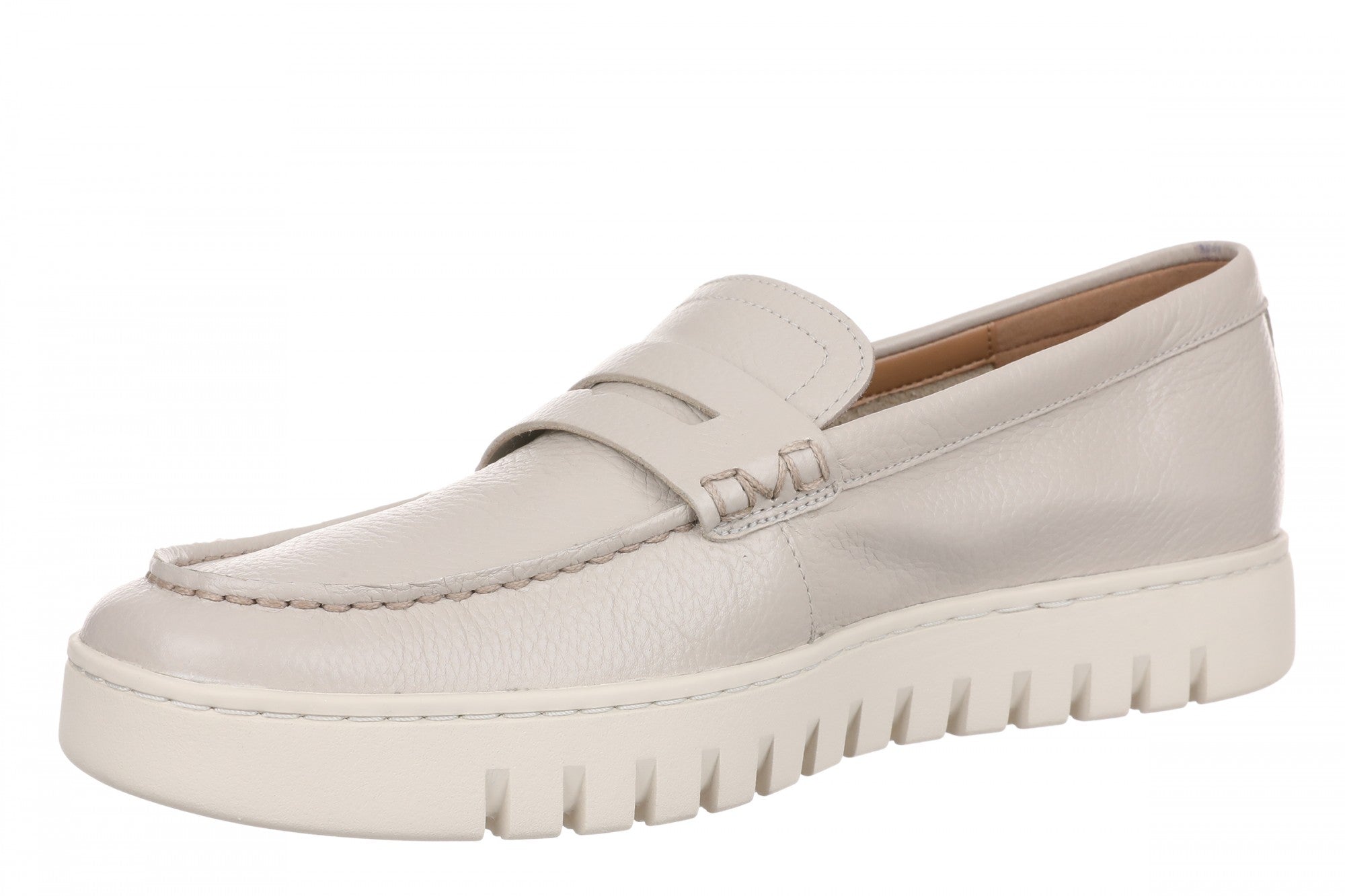 Vionic Men's Uptown Slip-On Loafer - Comfortable Orthotic Travel Shoe - Chateau Grey - Left angle