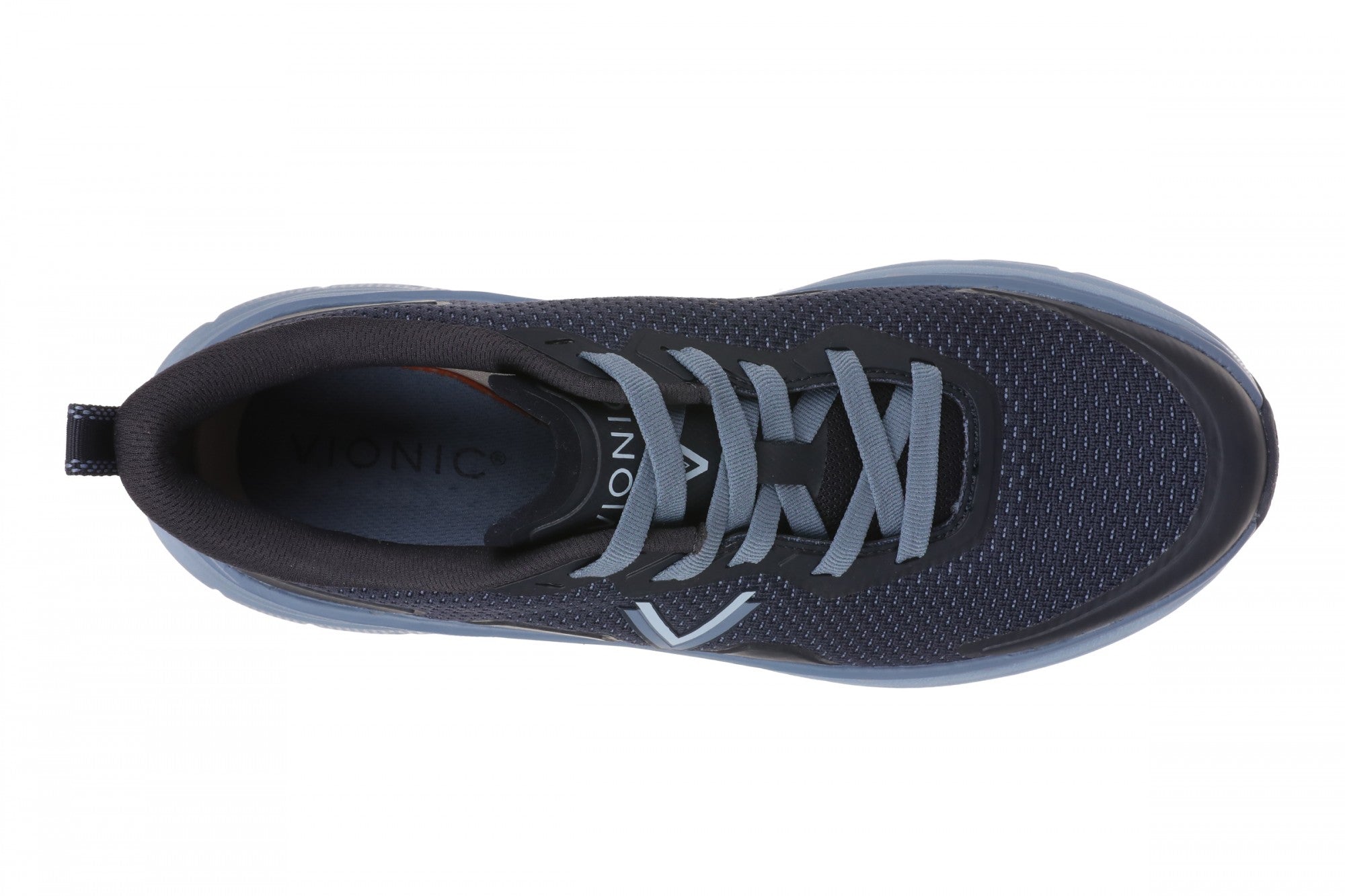 Vionic Men's Walk Max - Water Repellent Athletic Walking Shoes with Orthotic Support - Navy Blazer - Top