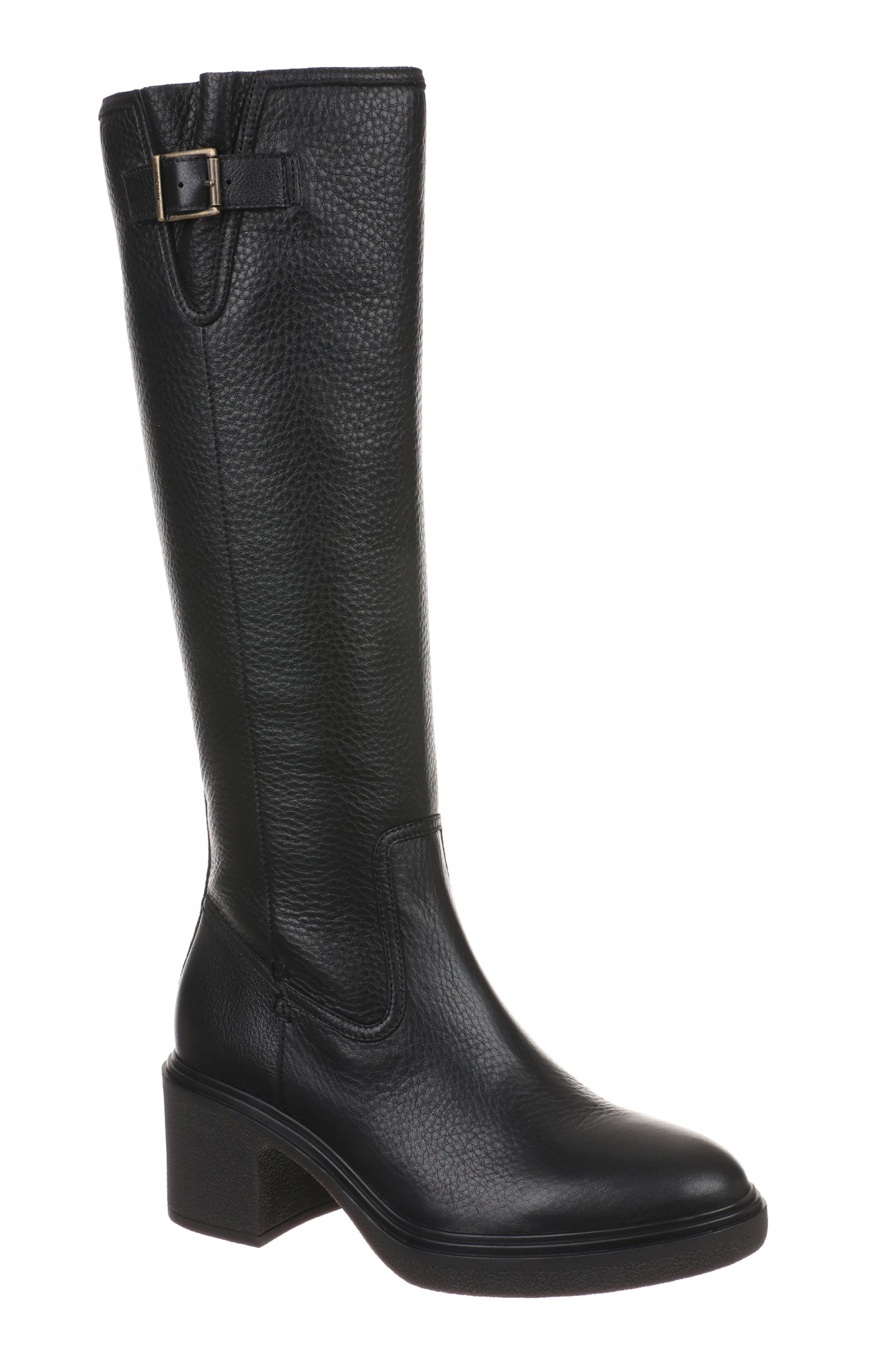 Vionic Sonora - Women's Comfortable Orthotic Moto Tall Boot with Arch Support - Black - Angle main