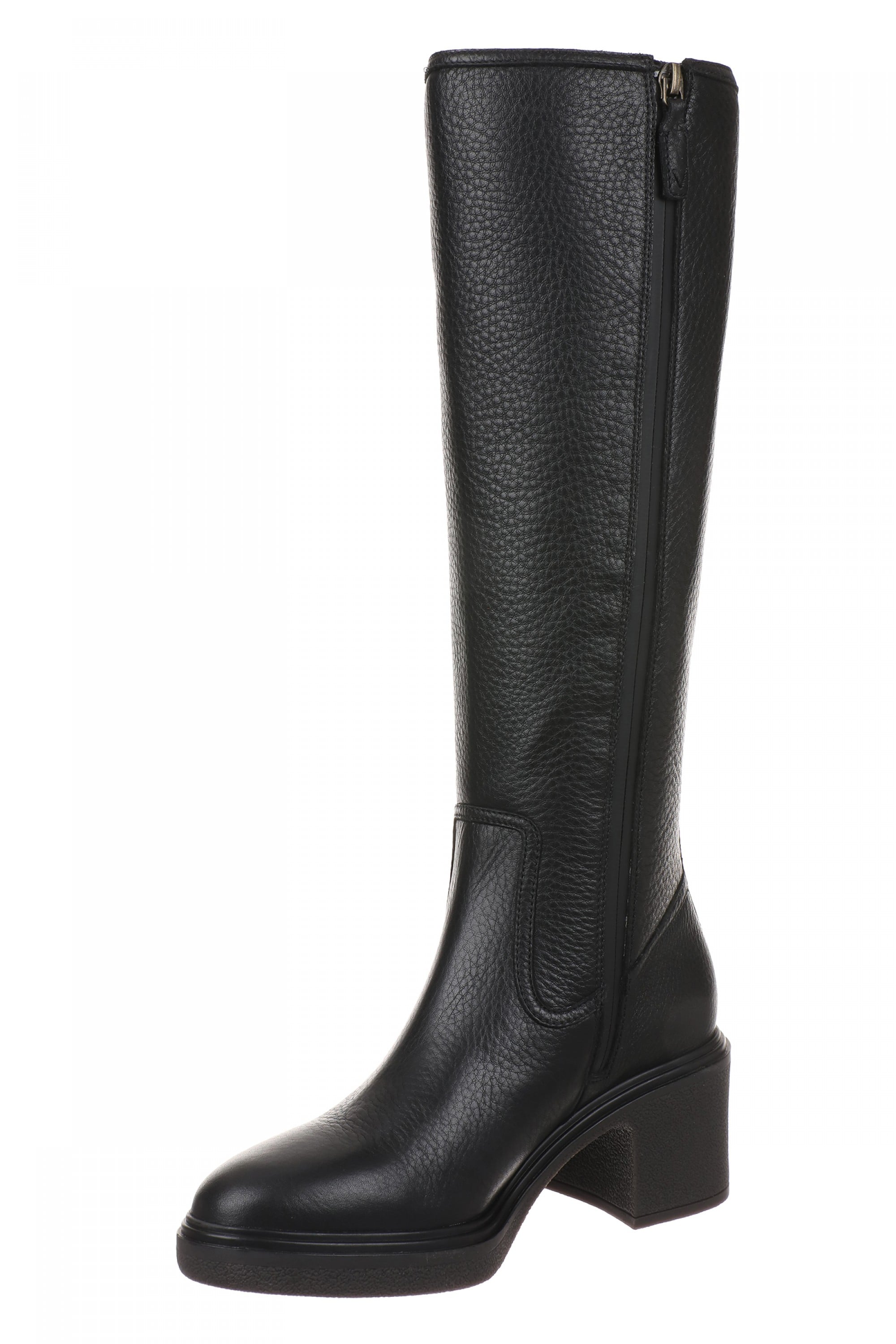 Vionic Sonora - Women's Comfortable Orthotic Moto Tall Boot with Arch Support - Black - Left angle